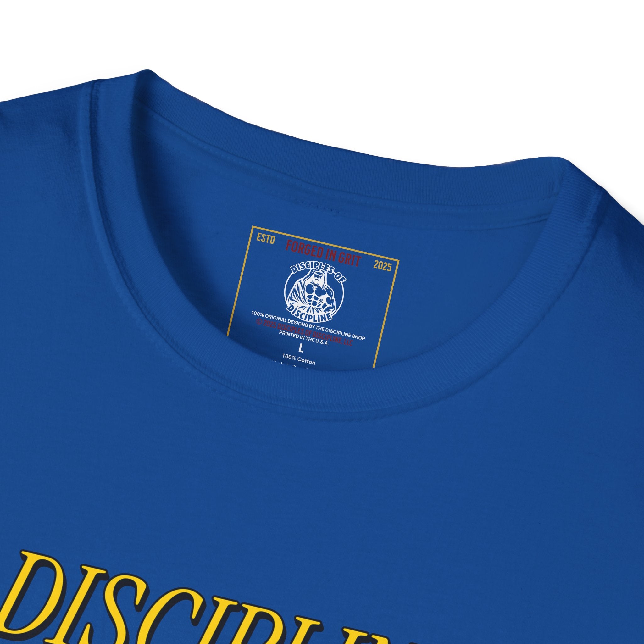 His Discipline is Self-Respect Unisex Softstyle T-Shirt, Structure Over Chaos Tee, Delay Gratification Shirt, Commitment Workout Top,