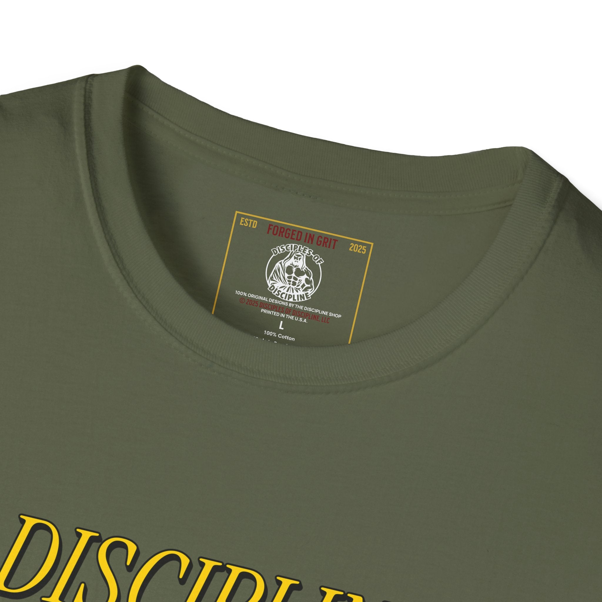 His Discipline is Self-Respect Unisex Softstyle T-Shirt, Structure Over Chaos Tee, Delay Gratification Shirt, Commitment Workout Top,