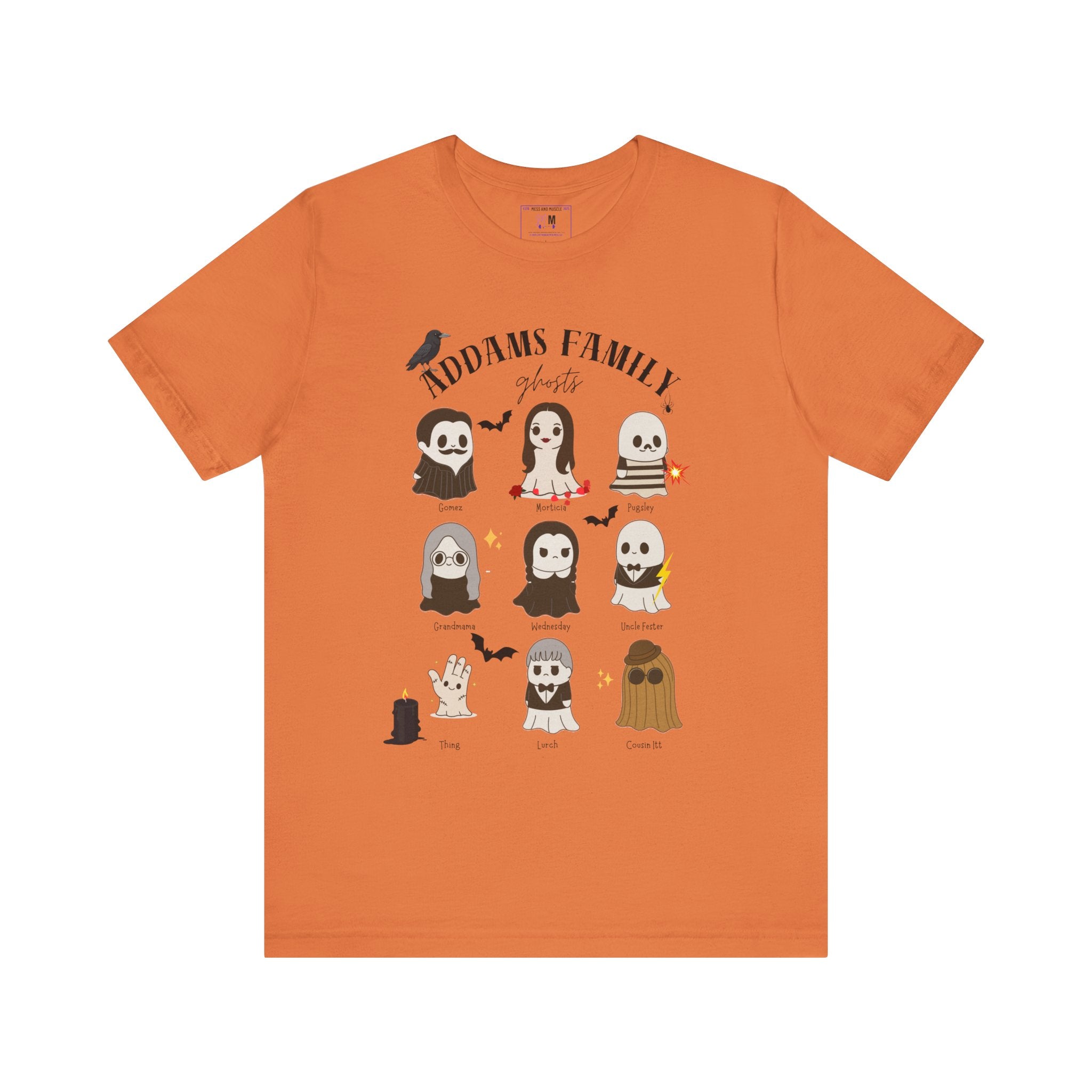 Spooky Family Vibes Tee Addams Family Inspired Short Sleeve T-Shirt, Halloween Shirt, Witchy Apparel, Gift for Horror Lovers