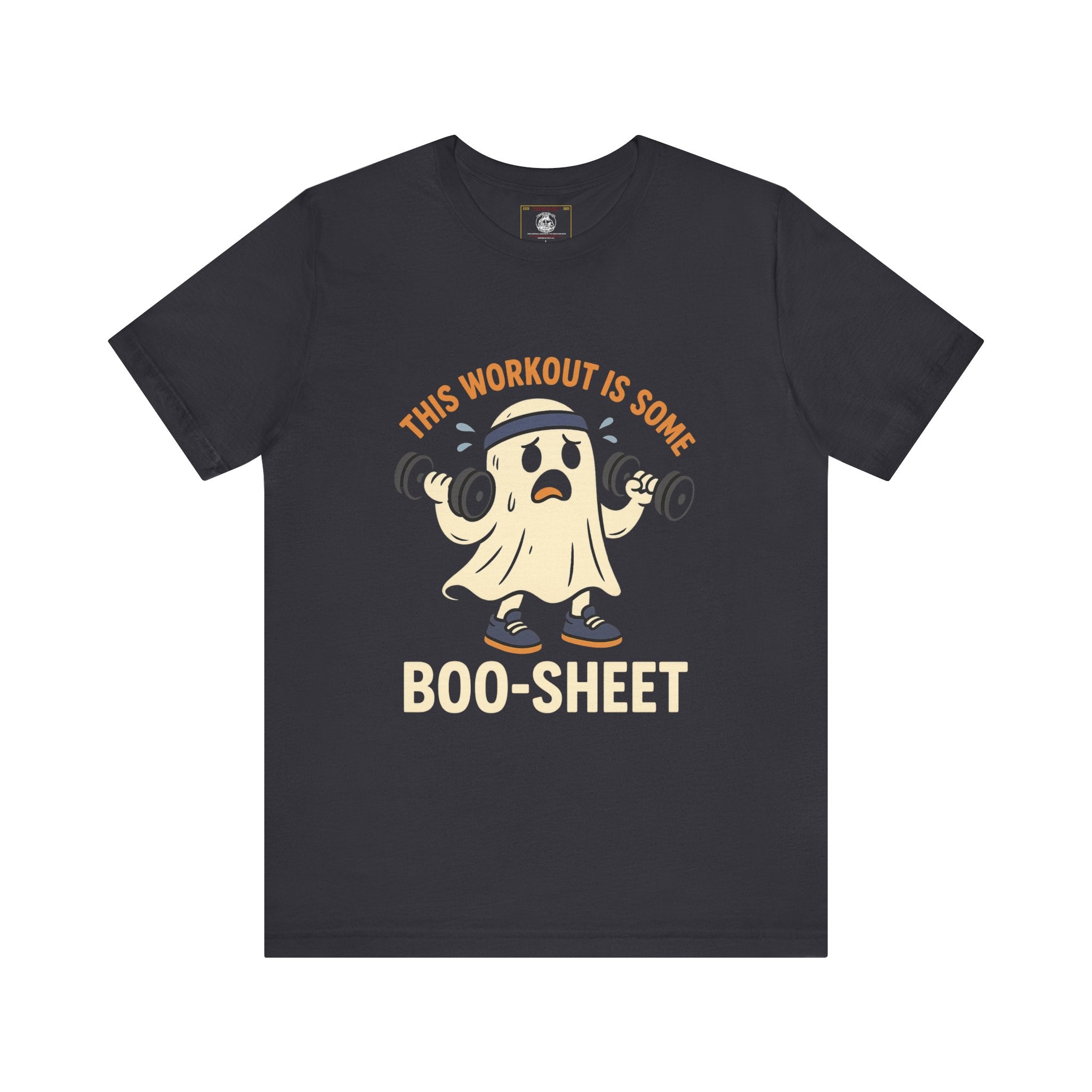 This Workout is Some Boo-Sheet Shirt – Funny Ghost Halloween Gym Tee – Spooky Fitness Workout T-Shirt
