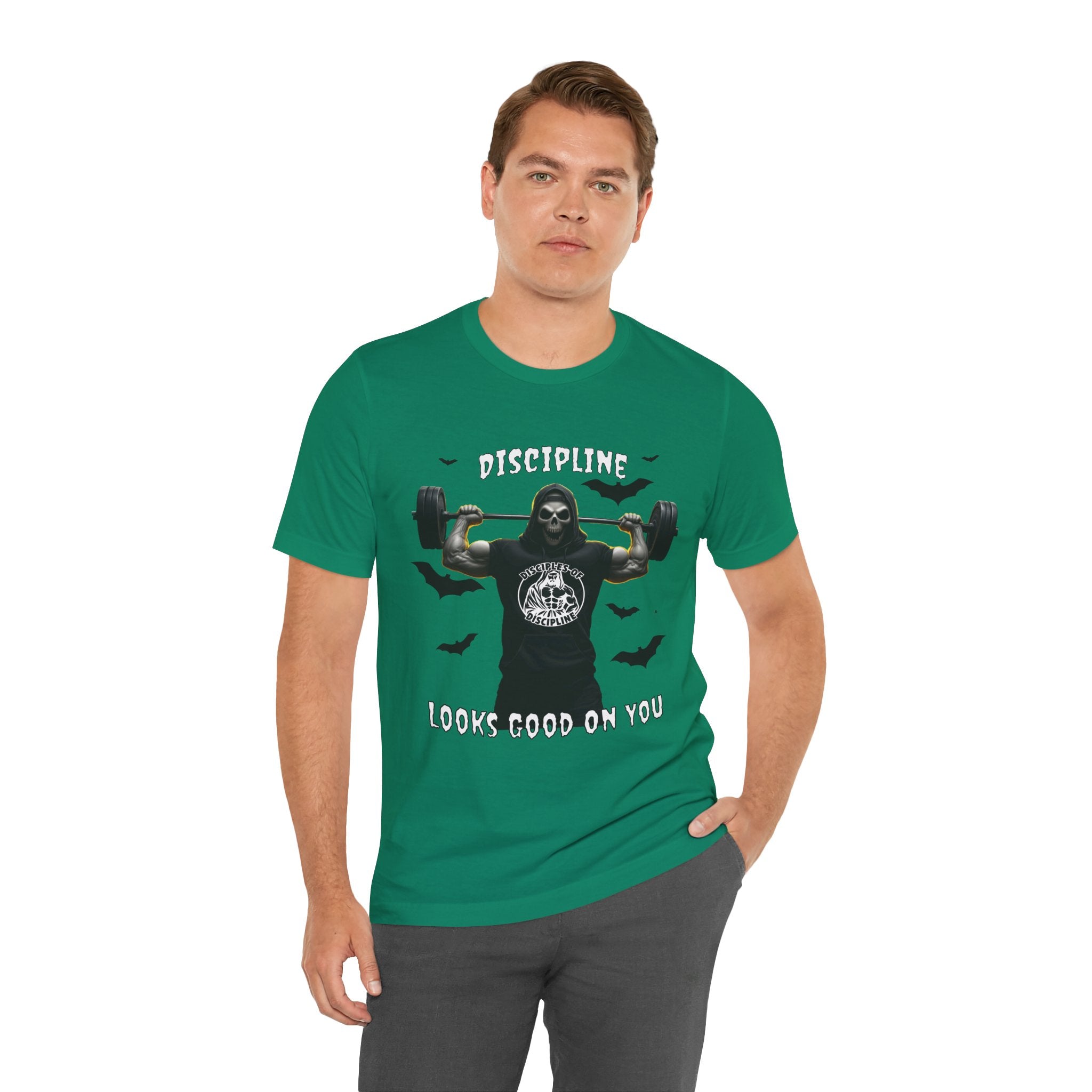 Discipline Looks Good On You - You Got It, Haunt It - Tee - Unisex Jersey Short Sleeve T-Shirt, Fitness Shirt, Workout Apparel, Motivational Gift, Halloween Themed Top