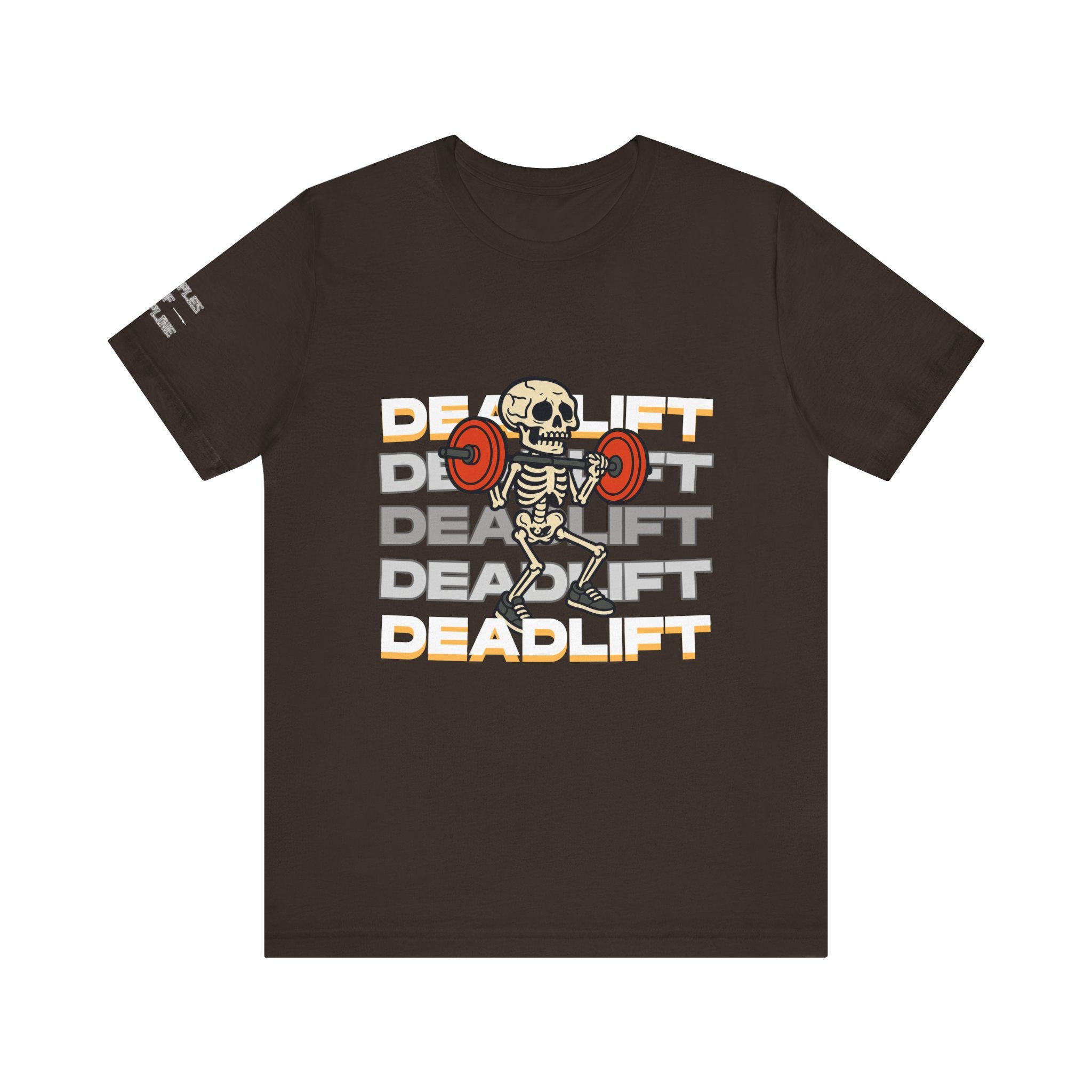 Deadlift Skeleton Shirt – Funny Halloween Gym Workout Tee – Powerlifting Fitness Barbell Skeleton Lifting Weights