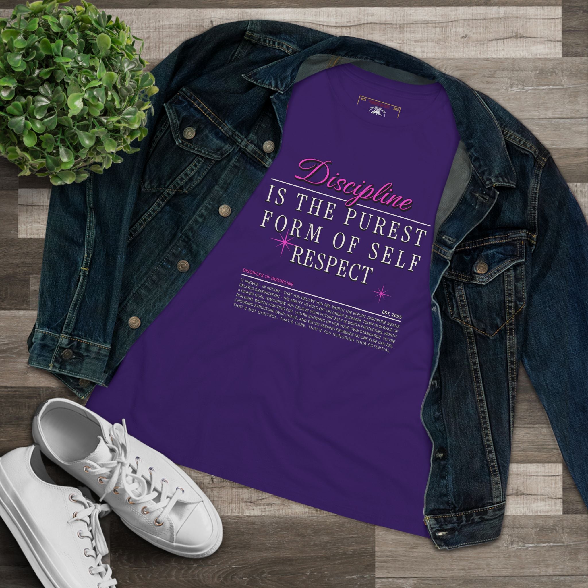 Hers Self-Respect in Action - Empowering Women's Cotton Tee - Graphic Tee, Gift for Her, Inspirational Apparel, Motivational T-Shirt