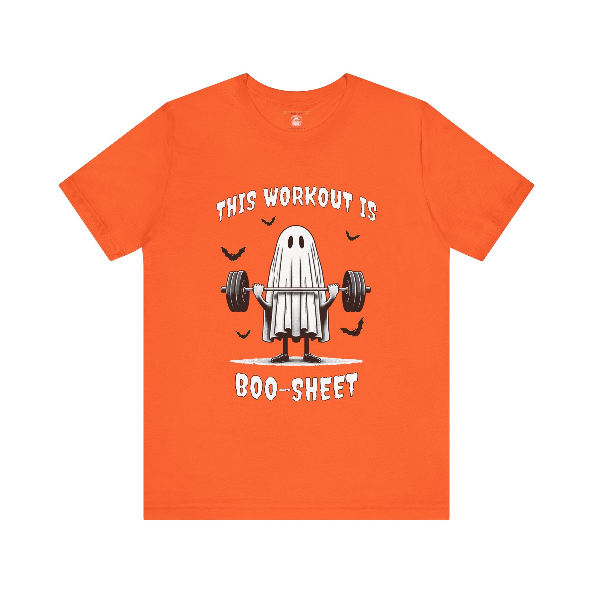 A Ghastly Ghost Complaning that "This Workout is Boo-Sheet" - Halloween Fitness Fun Tee