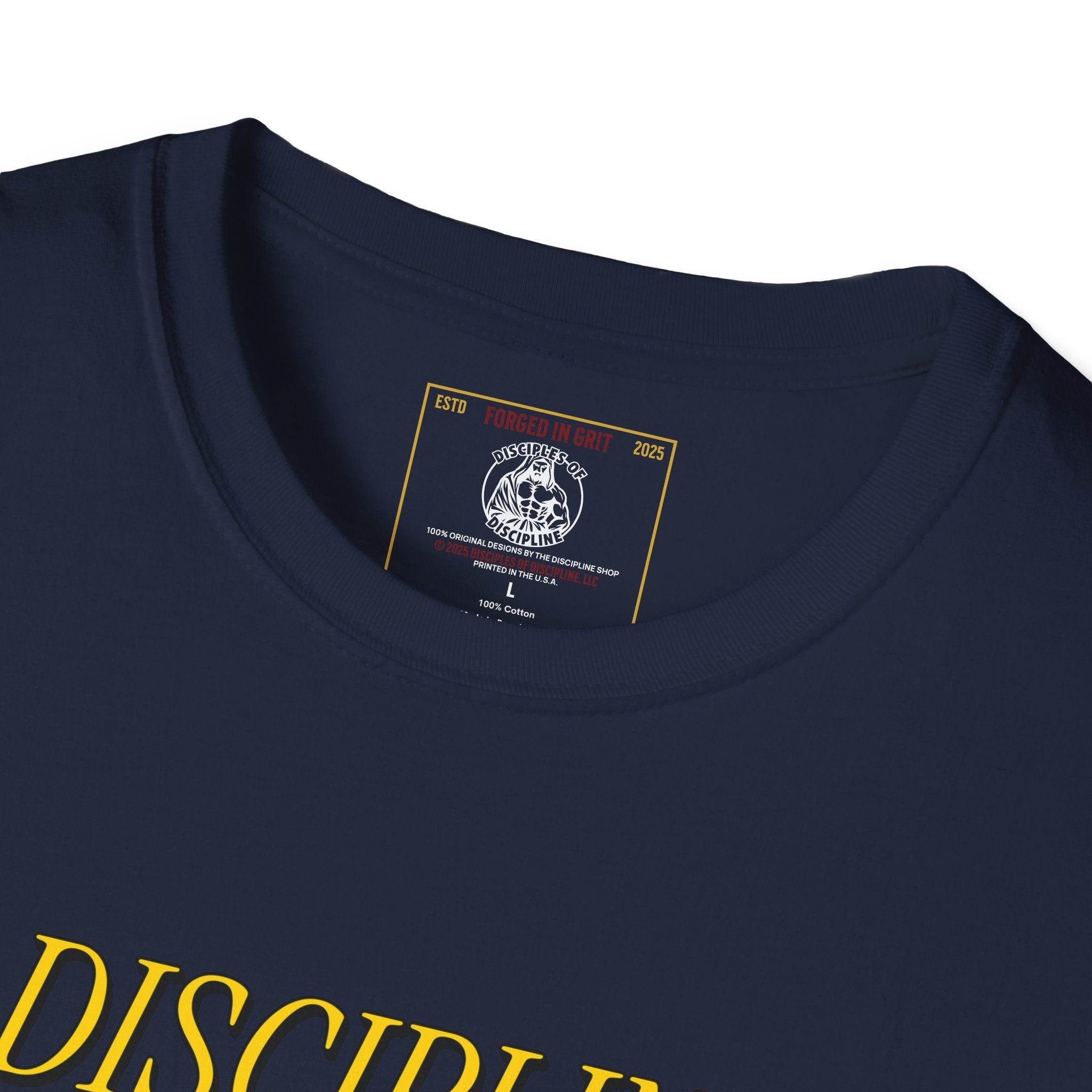 His Discipline is Self-Respect Unisex Softstyle T-Shirt, Structure Over Chaos Tee, Delay Gratification Shirt, Commitment Workout Top,