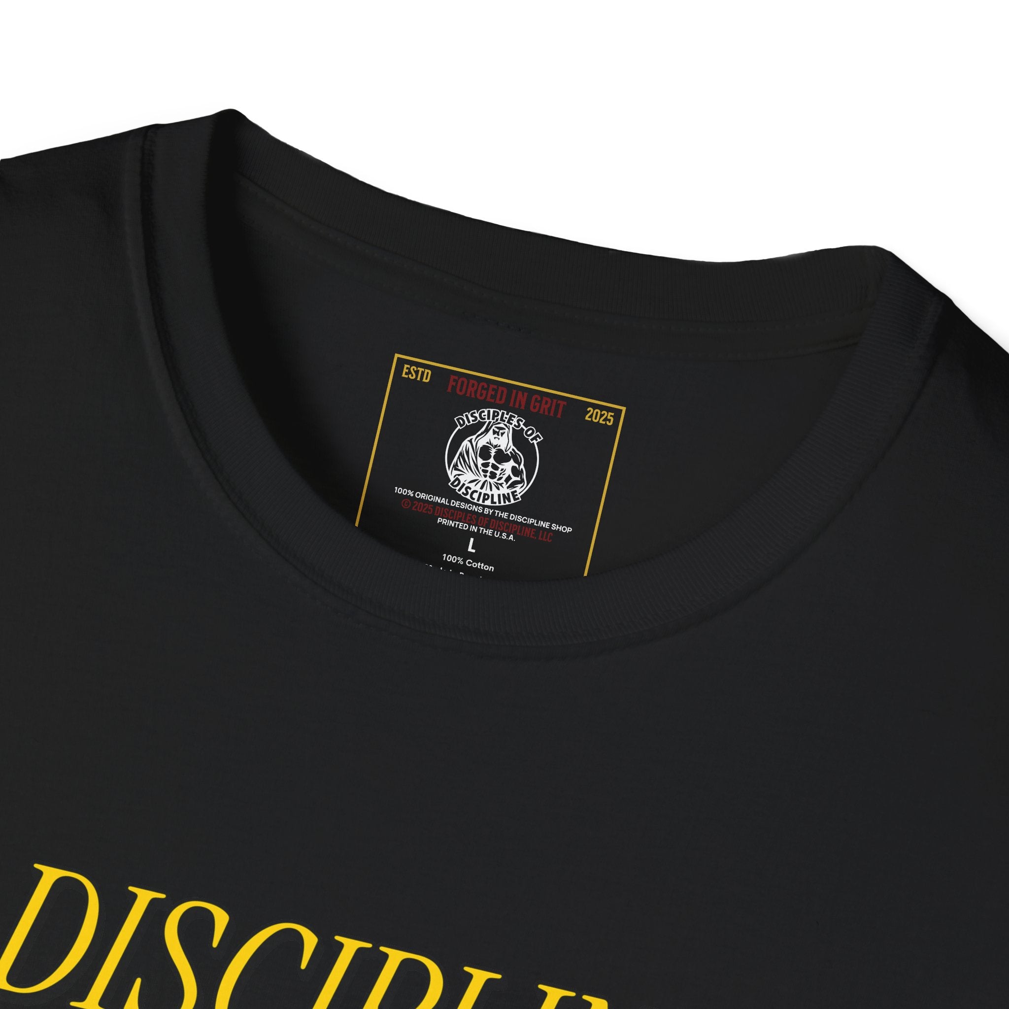 His Discipline is Self-Respect Unisex Softstyle T-Shirt, Structure Over Chaos Tee, Delay Gratification Shirt, Commitment Workout Top,