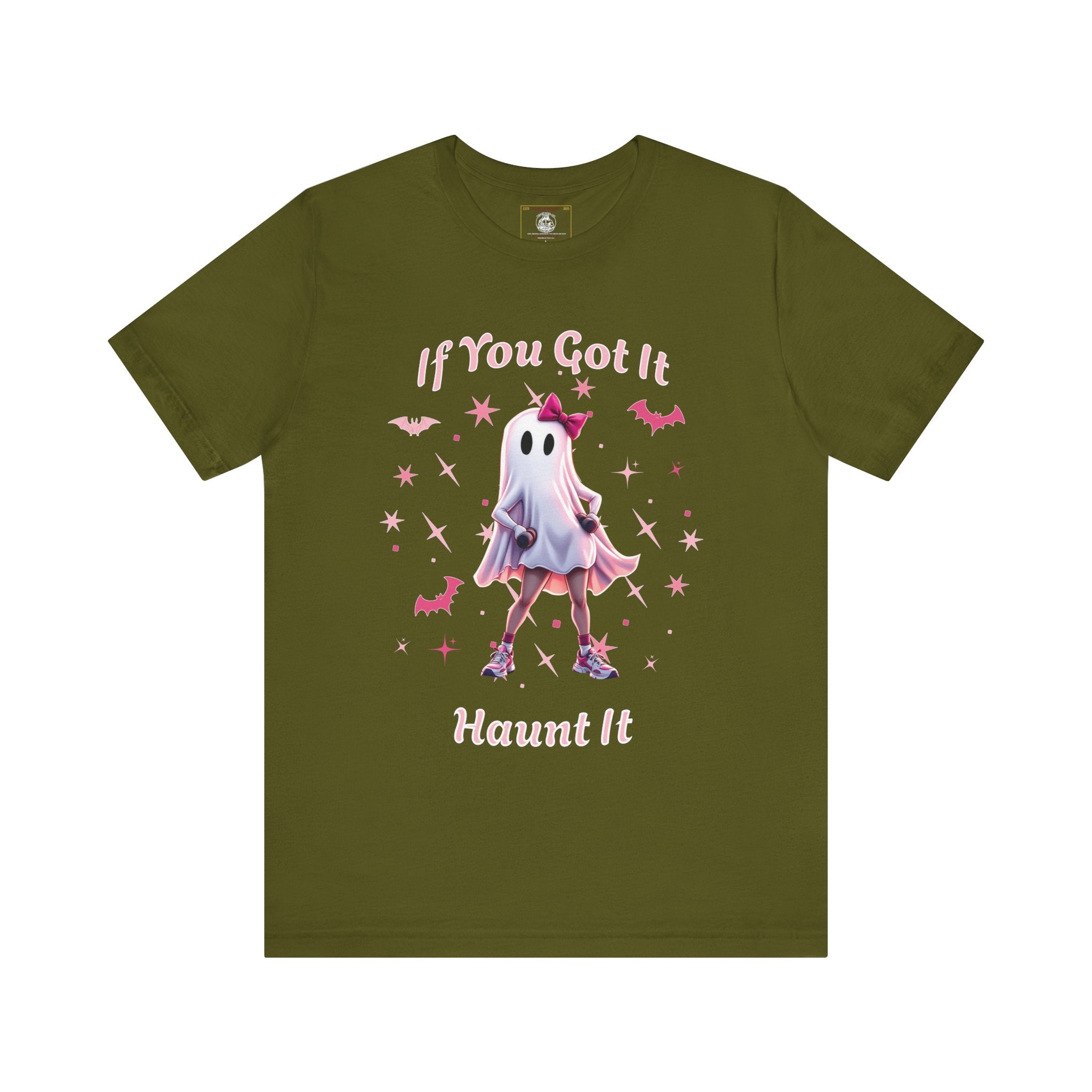 Ghostly Vibes Tee | If You Got It Haunt It | Unisex Short Sleeve Shirt | Halloween Shirt, Cute Ghost Tee, Fun Graphic Tee, Casual Wear