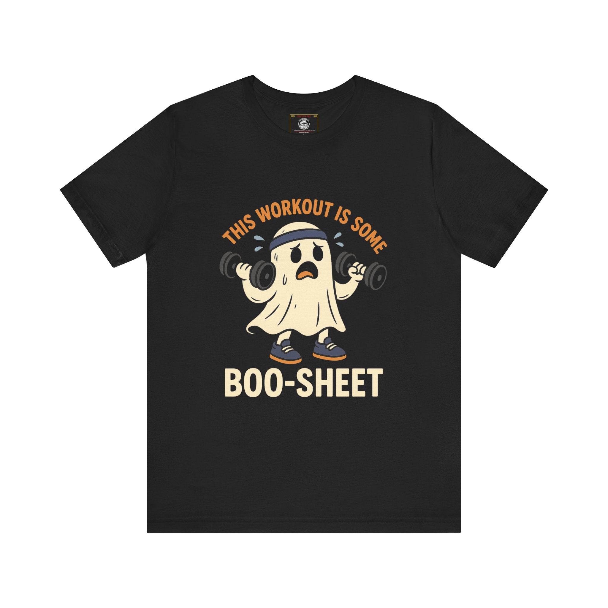 This Workout is Some Boo-Sheet Shirt - Funny Ghost Halloween Gym Tee - Spooky Fitness Workout T-Shirt