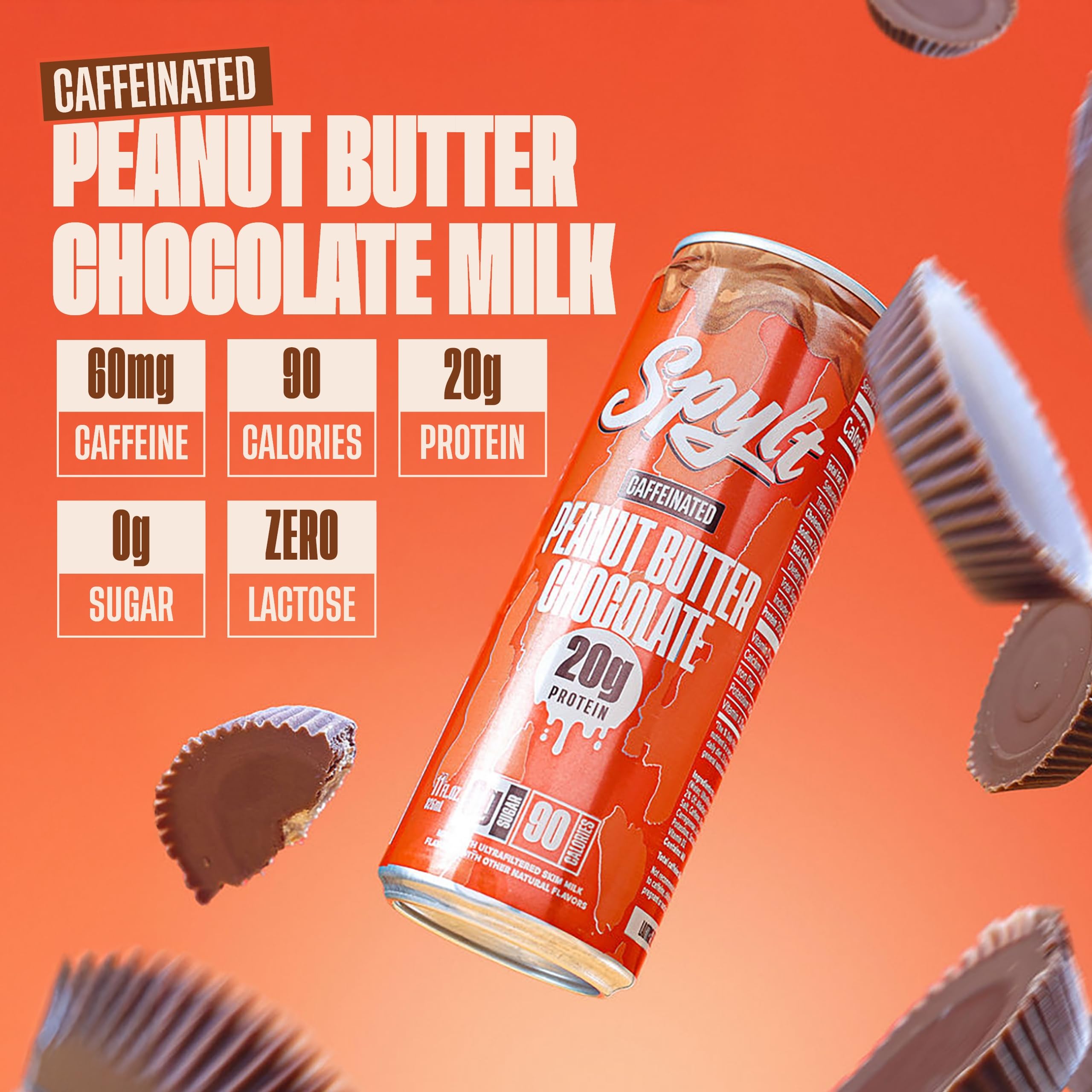High Protein Milk - 6 Flavor Variety Pack with 60mg Caffeine & 20g Protein - 90 Calories, Ready to Drink, Sugar Free, Lactose Free Milk, Perfect for Workout Recovery & Afternoon Pick Me Up - 12 Count