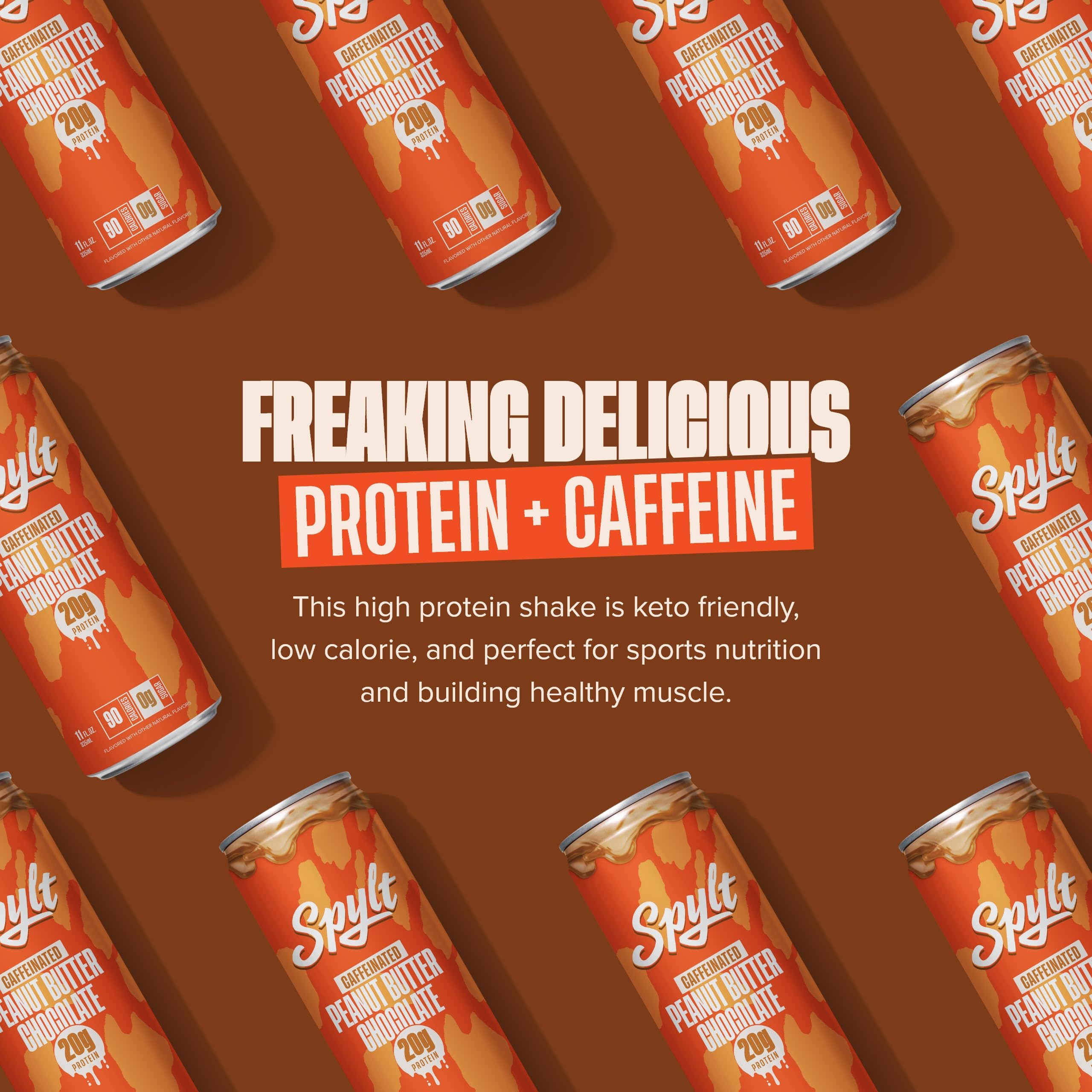 High Protein Milk - 6 Flavor Variety Pack with 60mg Caffeine & 20g Protein - 90 Calories, Ready to Drink, Sugar Free, Lactose Free Milk, Perfect for Workout Recovery & Afternoon Pick Me Up - 12 Count