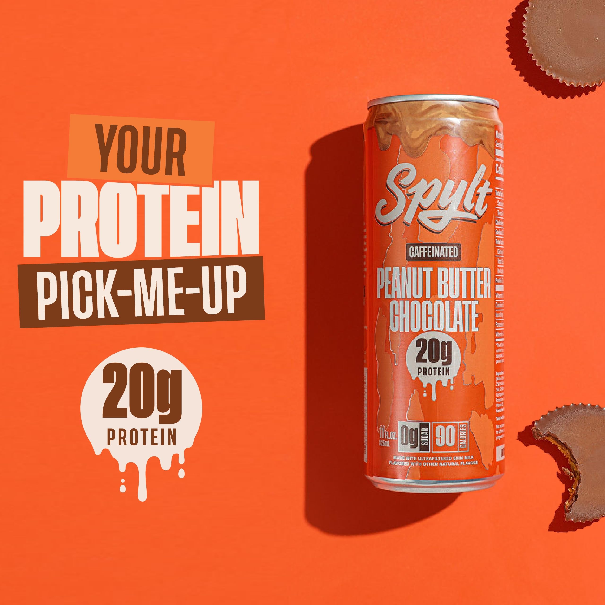 High Protein Milk - 6 Flavor Variety Pack with 60mg Caffeine & 20g Protein - 90 Calories, Ready to Drink, Sugar Free, Lactose Free Milk, Perfect for Workout Recovery & Afternoon Pick Me Up - 12 Count