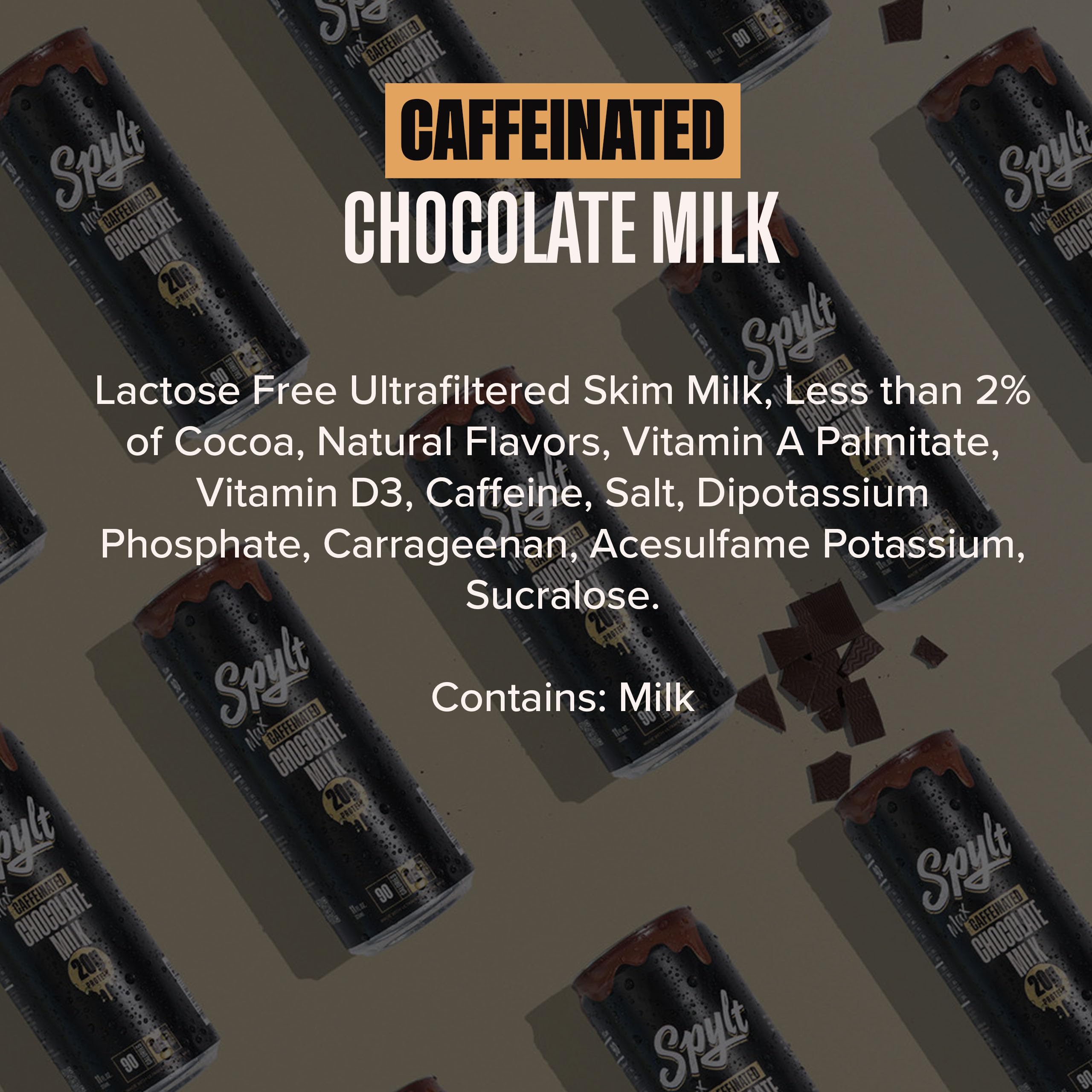 High Protein Milk - 6 Flavor Variety Pack with 60mg Caffeine & 20g Protein - 90 Calories, Ready to Drink, Sugar Free, Lactose Free Milk, Perfect for Workout Recovery & Afternoon Pick Me Up - 12 Count