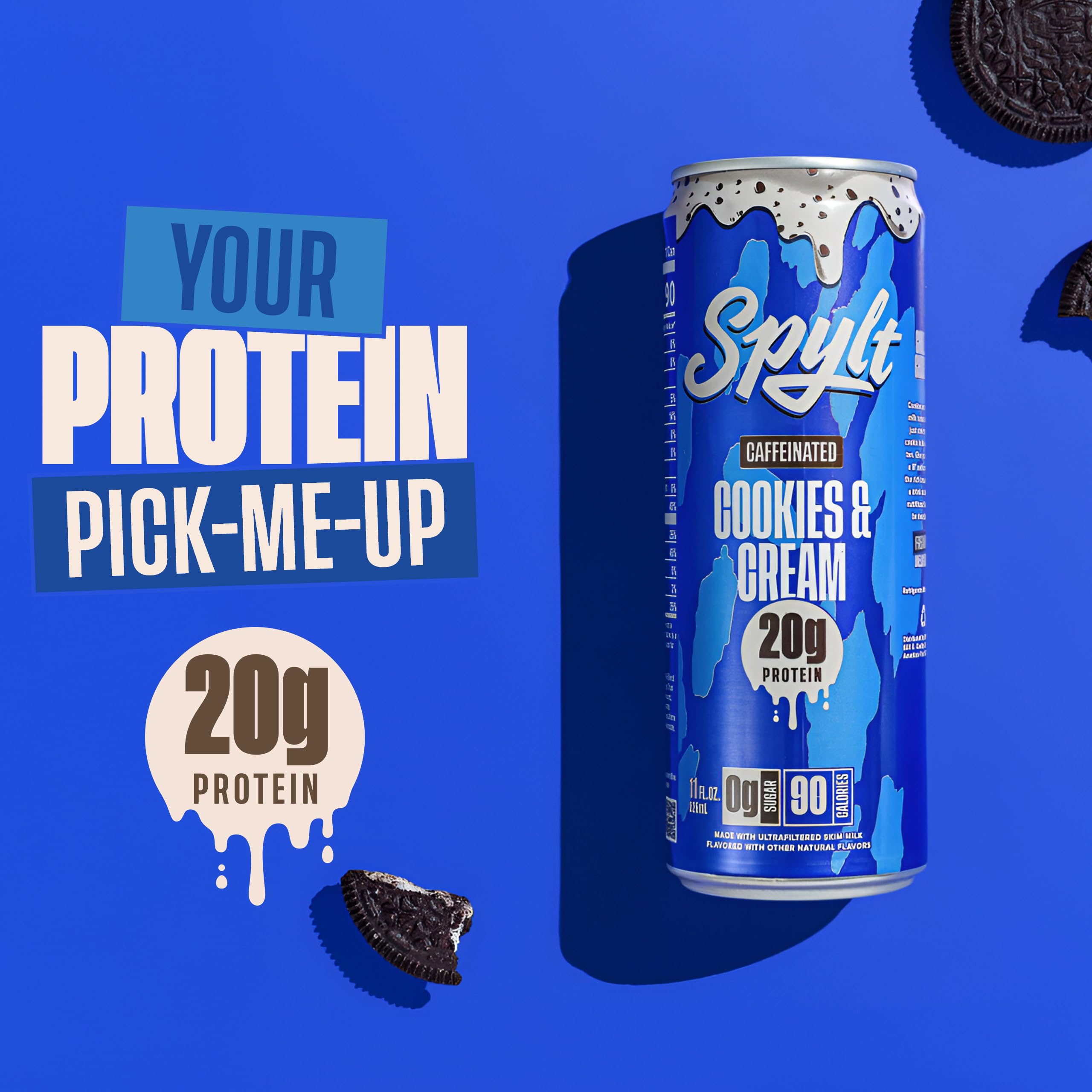 High Protein Milk - 6 Flavor Variety Pack with 60mg Caffeine & 20g Protein - 90 Calories, Ready to Drink, Sugar Free, Lactose Free Milk, Perfect for Workout Recovery & Afternoon Pick Me Up - 12 Count