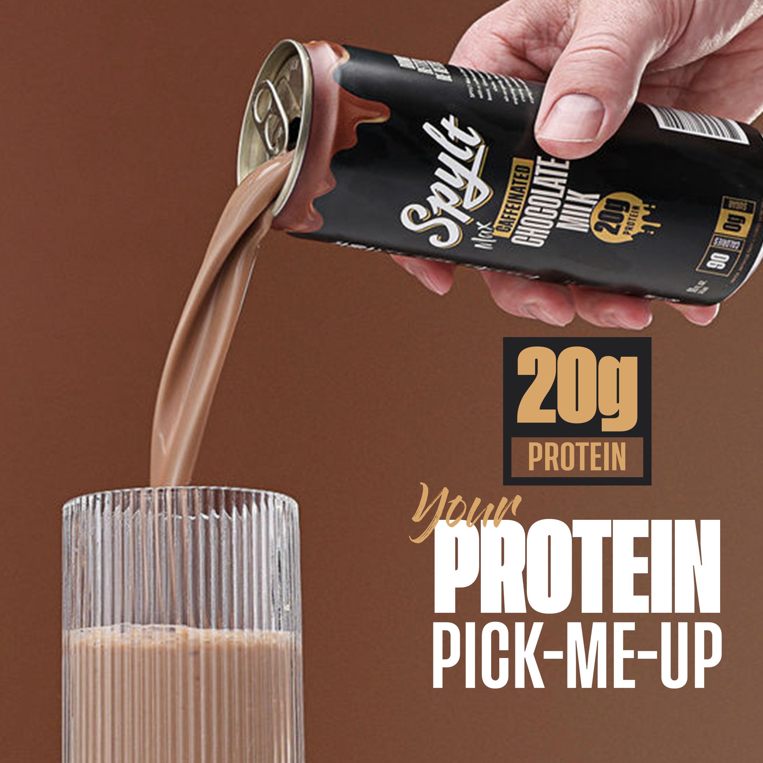 High Protein Milk - 6 Flavor Variety Pack with 60mg Caffeine & 20g Protein - 90 Calories, Ready to Drink, Sugar Free, Lactose Free Milk, Perfect for Workout Recovery & Afternoon Pick Me Up - 12 Count