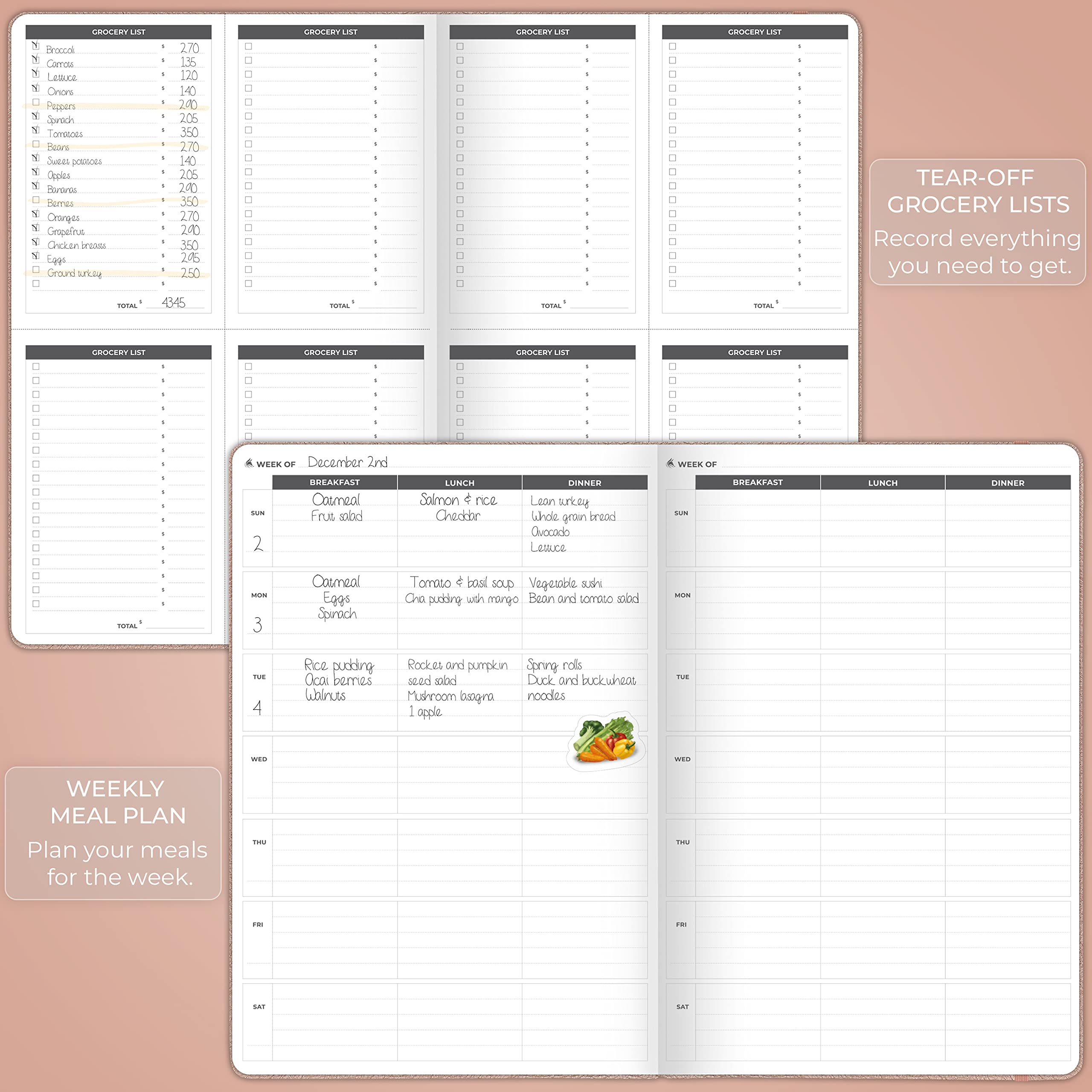 Clever Fox Fitness Journal PRO – Daily Workout Planner with Meal Planner & Habit Tracker – Gym Exercise Log Book for Women & Men – Fitness Planner Notebook – Lasts 6 Months, 7x10” - Black