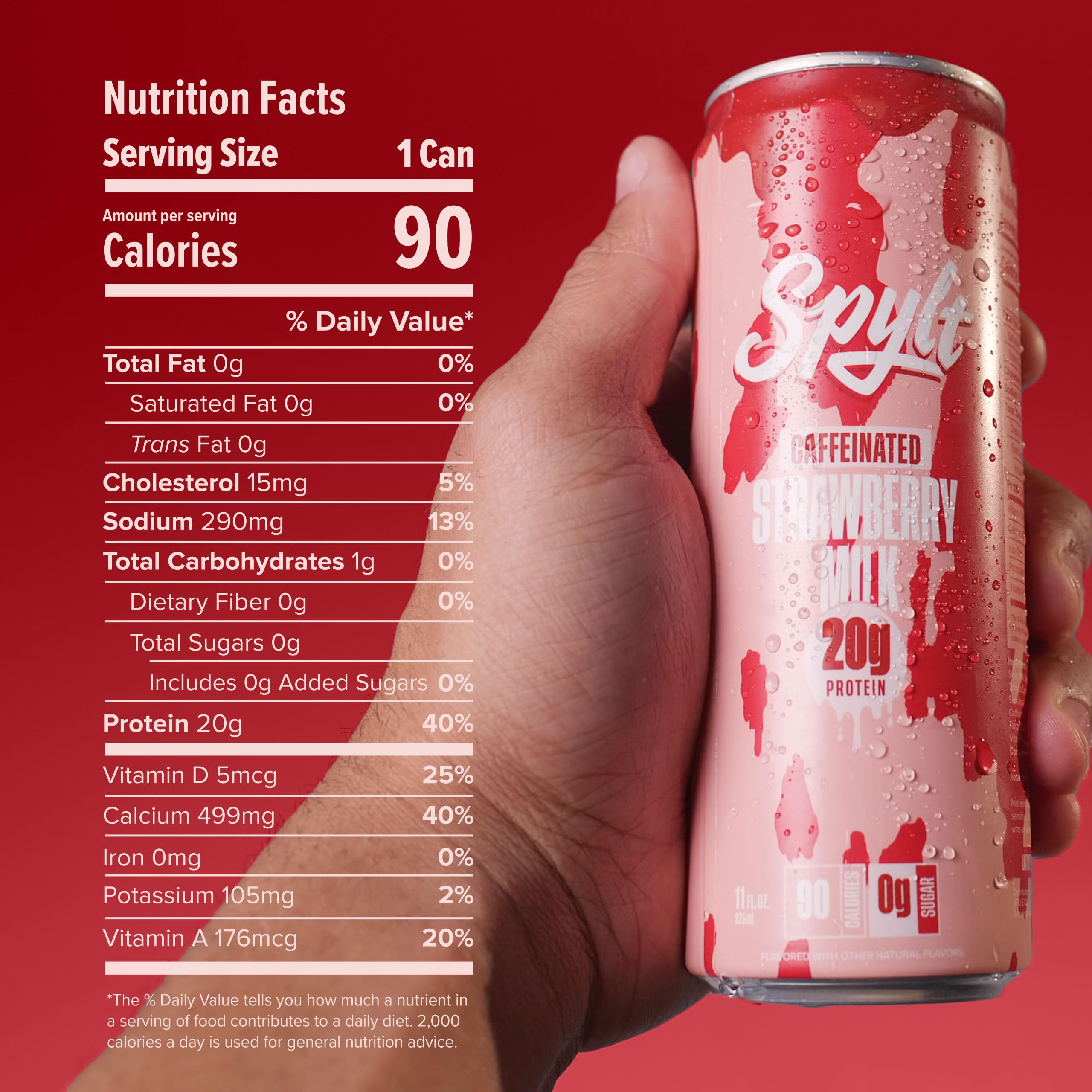 High Protein Milk - 6 Flavor Variety Pack with 60mg Caffeine & 20g Protein - 90 Calories, Ready to Drink, Sugar Free, Lactose Free Milk, Perfect for Workout Recovery & Afternoon Pick Me Up - 12 Count