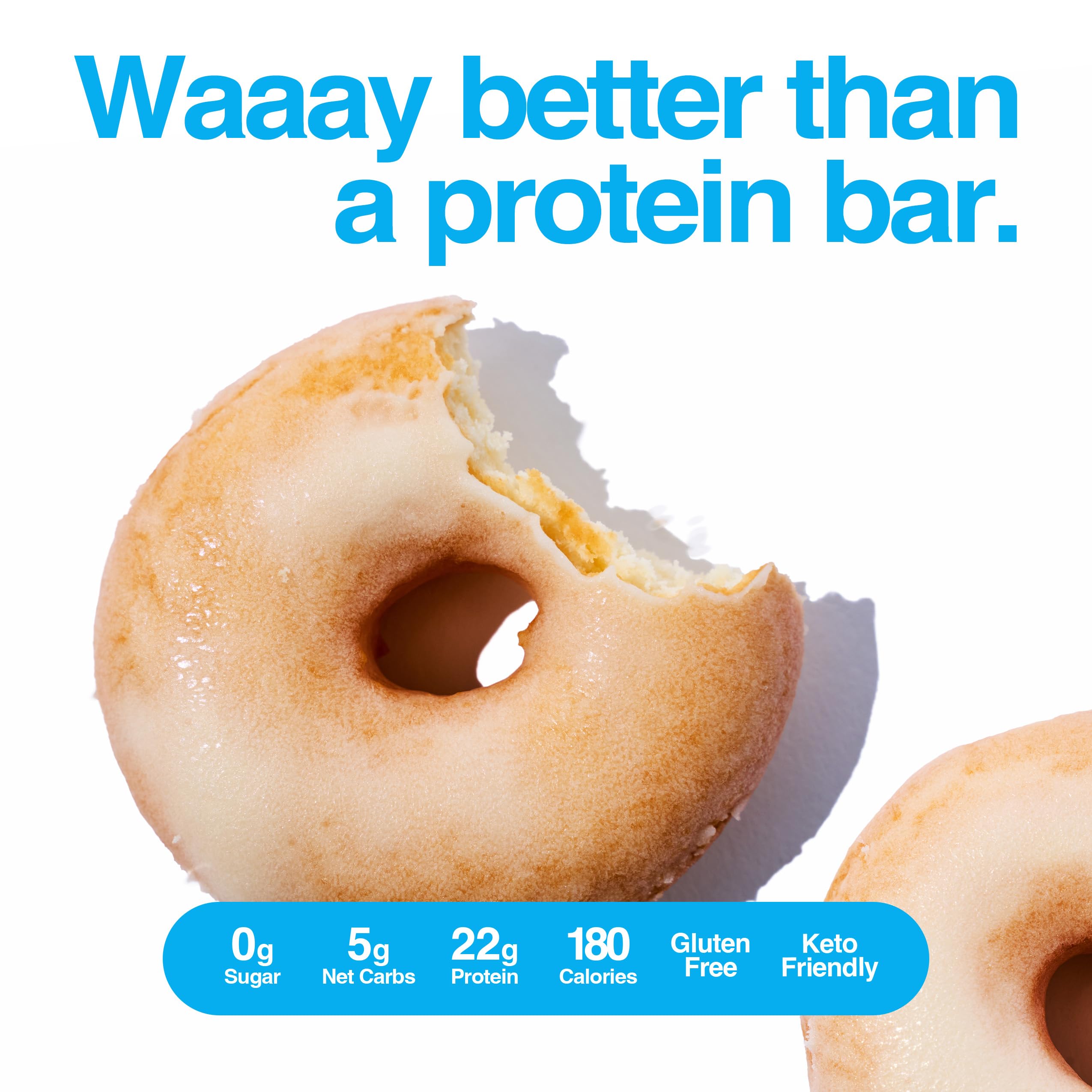 Legendary Foods 22gr Protein Donuts - Choice of Flavors 8x (2 Donuts per Pack), High Protein, Zero Sugar, Gluten Free and Low Carb, Keto Friendly Snack