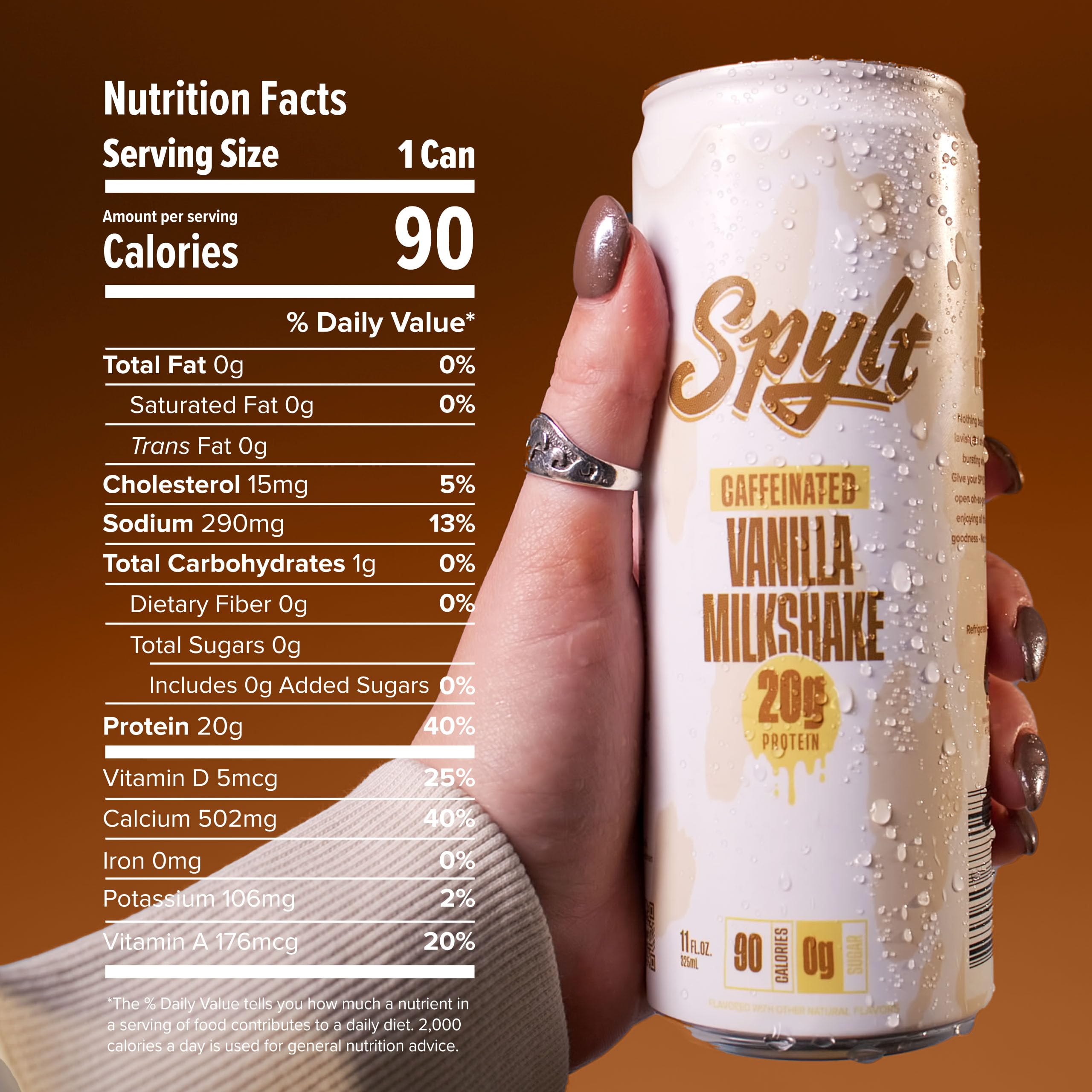 High Protein Milk - 6 Flavor Variety Pack with 60mg Caffeine & 20g Protein - 90 Calories, Ready to Drink, Sugar Free, Lactose Free Milk, Perfect for Workout Recovery & Afternoon Pick Me Up - 12 Count