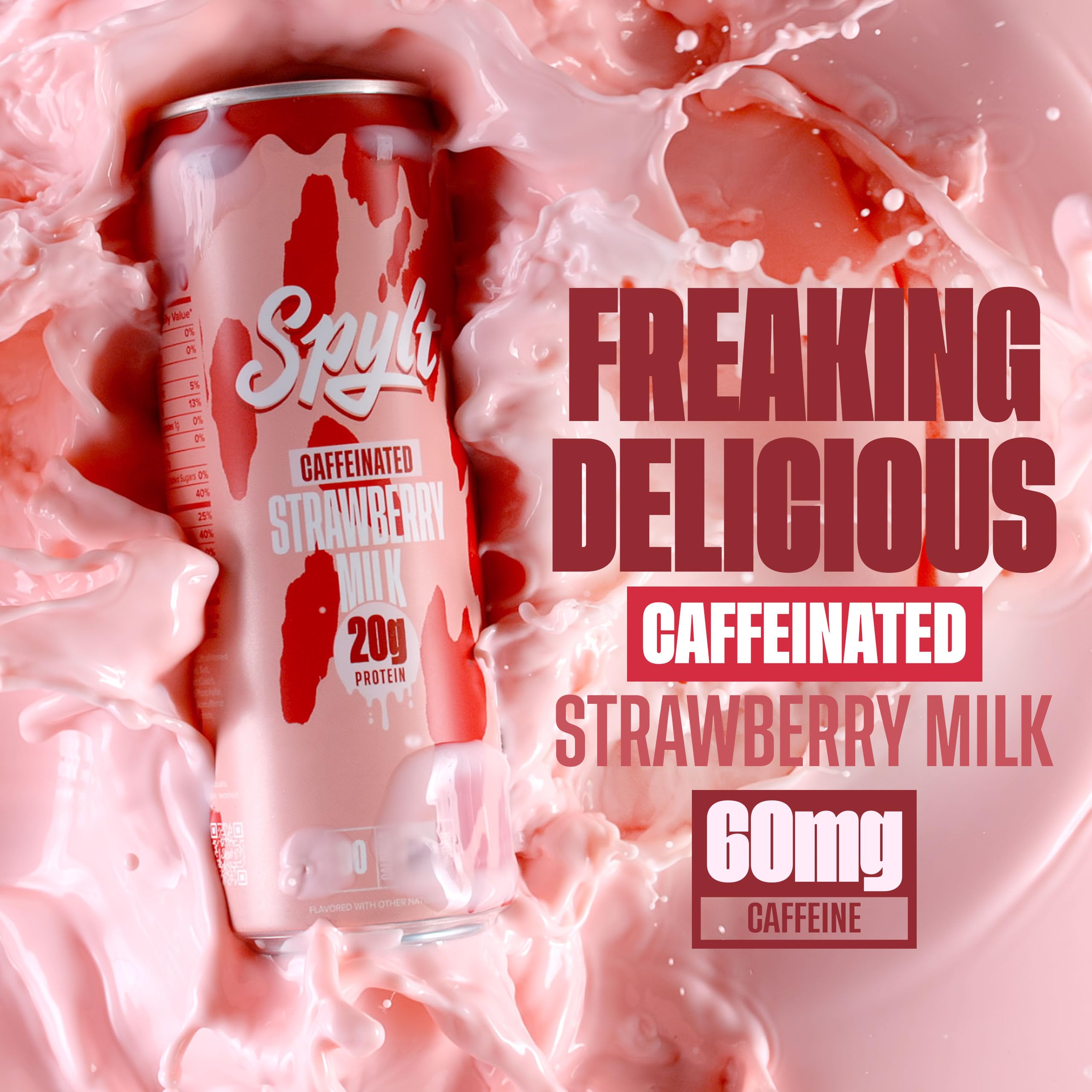 High Protein Milk - 6 Flavor Variety Pack with 60mg Caffeine & 20g Protein - 90 Calories, Ready to Drink, Sugar Free, Lactose Free Milk, Perfect for Workout Recovery & Afternoon Pick Me Up - 12 Count