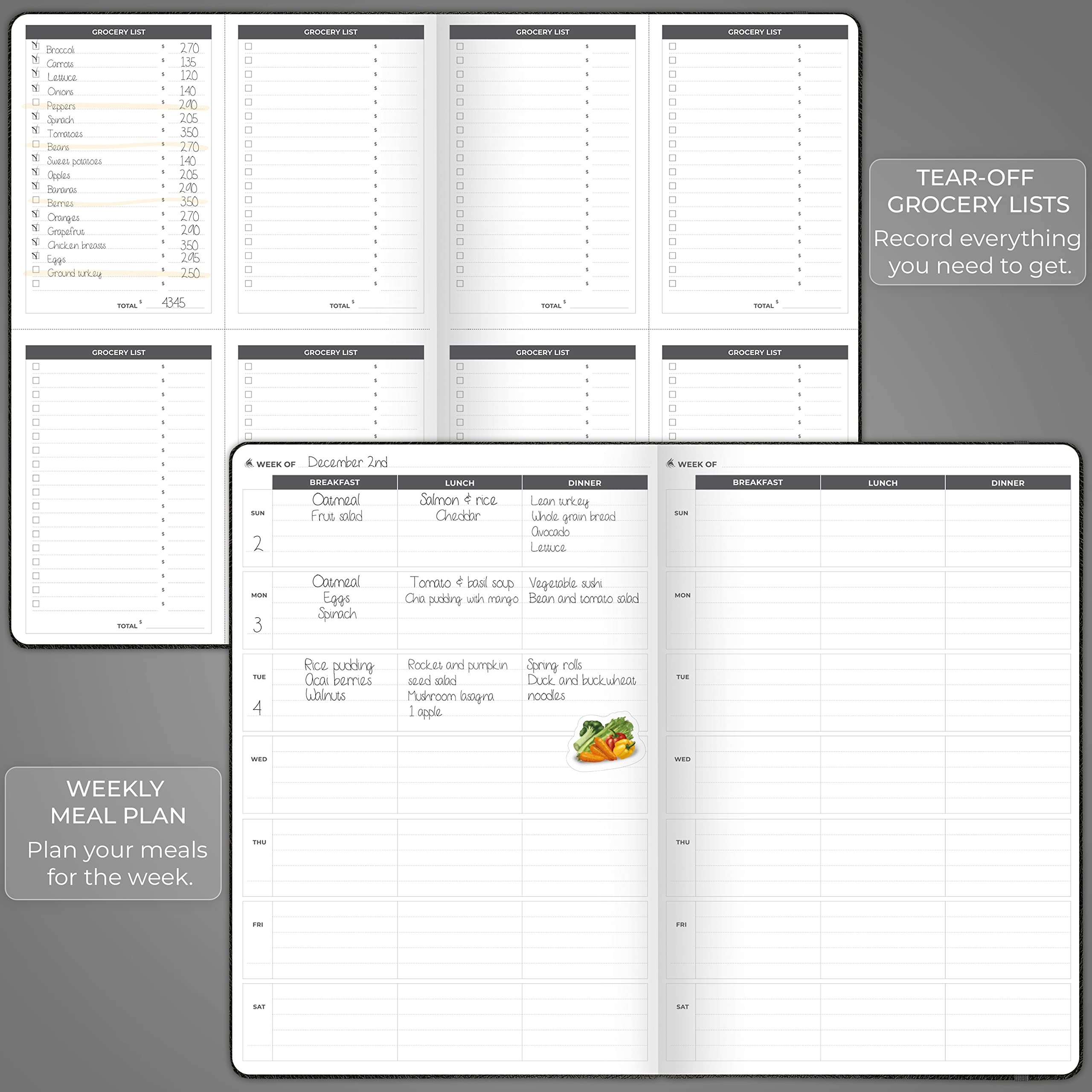 Clever Fox Fitness Journal PRO – Daily Workout Planner with Meal Planner & Habit Tracker – Gym Exercise Log Book for Women & Men – Fitness Planner Notebook – Lasts 6 Months, 7x10” - Black