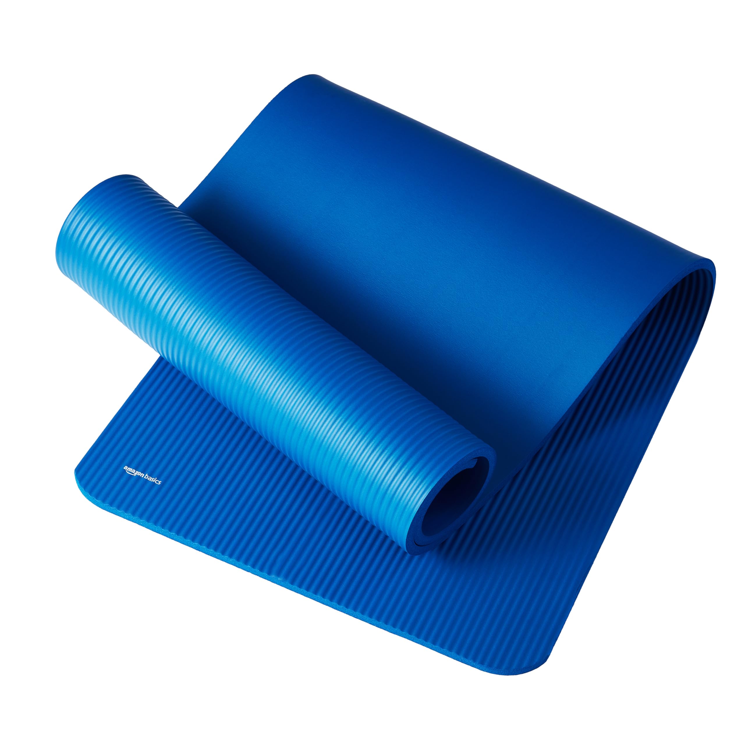Amazon Basics 1/2 Inch Extra Thick Exercise Yoga Mat with Carrying Strap, Cushioned Support, for Fitness and Gym Workouts