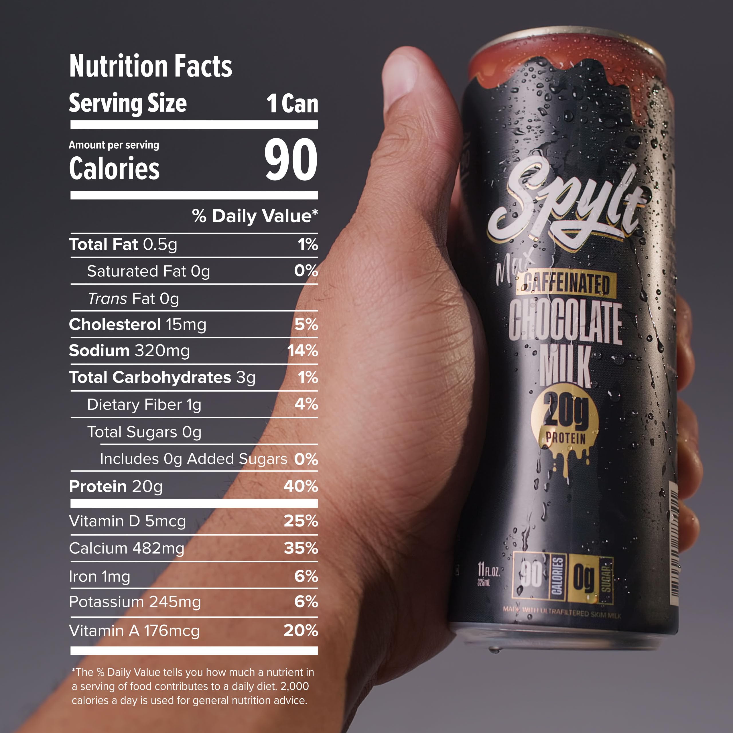 High Protein Milk - 6 Flavor Variety Pack with 60mg Caffeine & 20g Protein - 90 Calories, Ready to Drink, Sugar Free, Lactose Free Milk, Perfect for Workout Recovery & Afternoon Pick Me Up - 12 Count