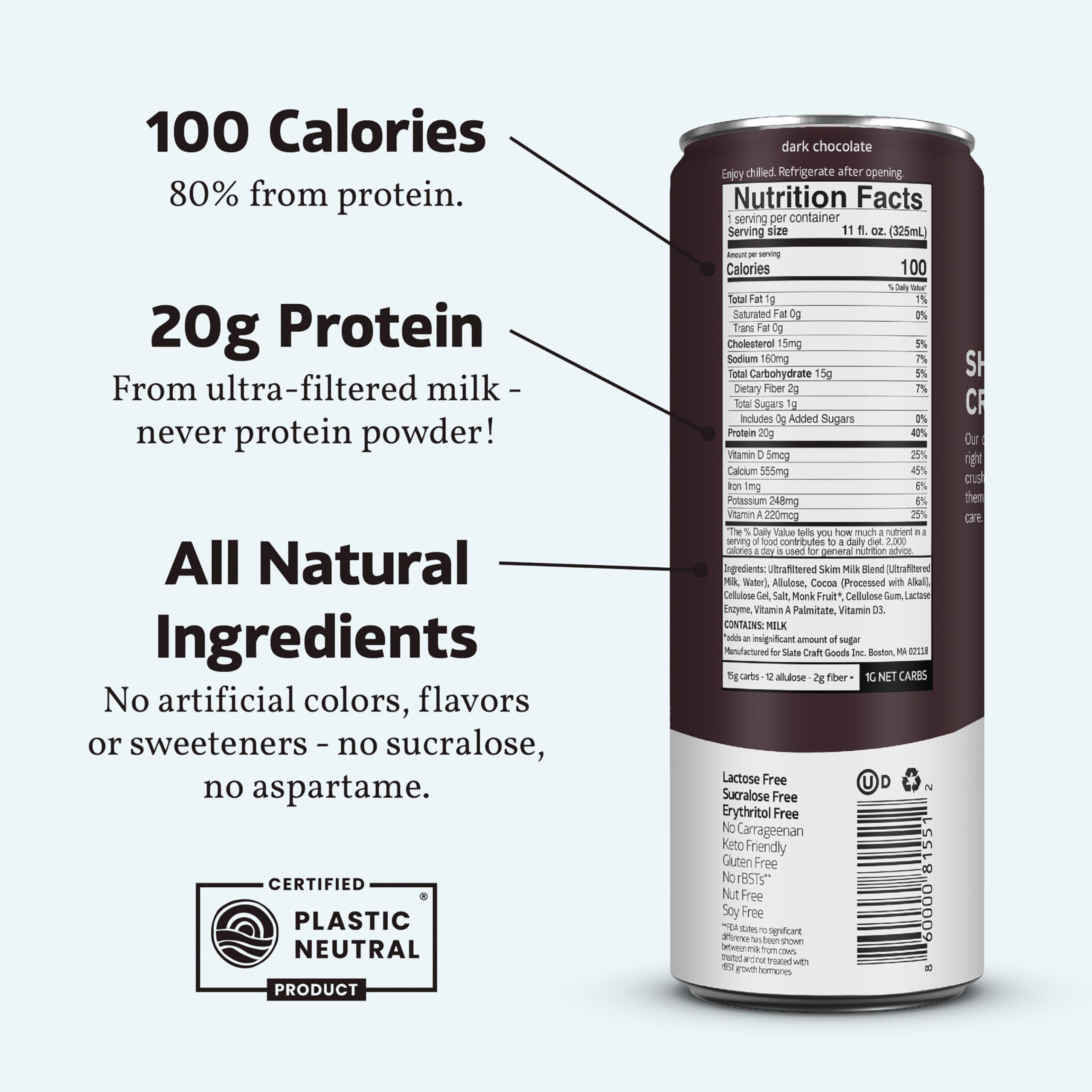 Slate Milk - High Protein Iced Coffee - Energy Variety Pack - Caramel Latte, Mocha Latte, Vanilla Latte - 175mg Caffeine, Lactose Free - 20g Protein, 1g Sugar - Protein Coffee - 11 fl oz, 12 Cans
