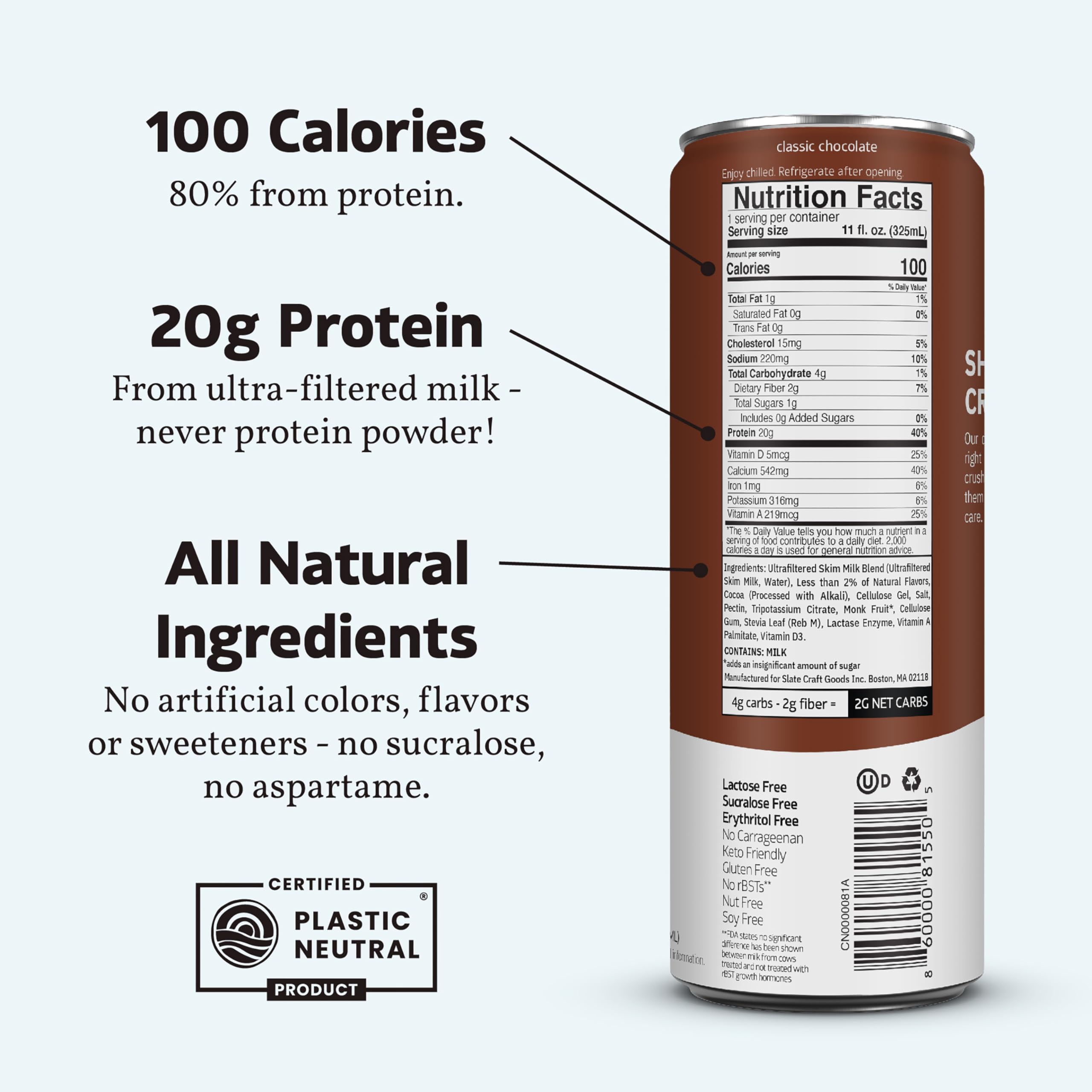 Slate Milk - High Protein Iced Coffee - Energy Variety Pack - Caramel Latte, Mocha Latte, Vanilla Latte - 175mg Caffeine, Lactose Free - 20g Protein, 1g Sugar - Protein Coffee - 11 fl oz, 12 Cans