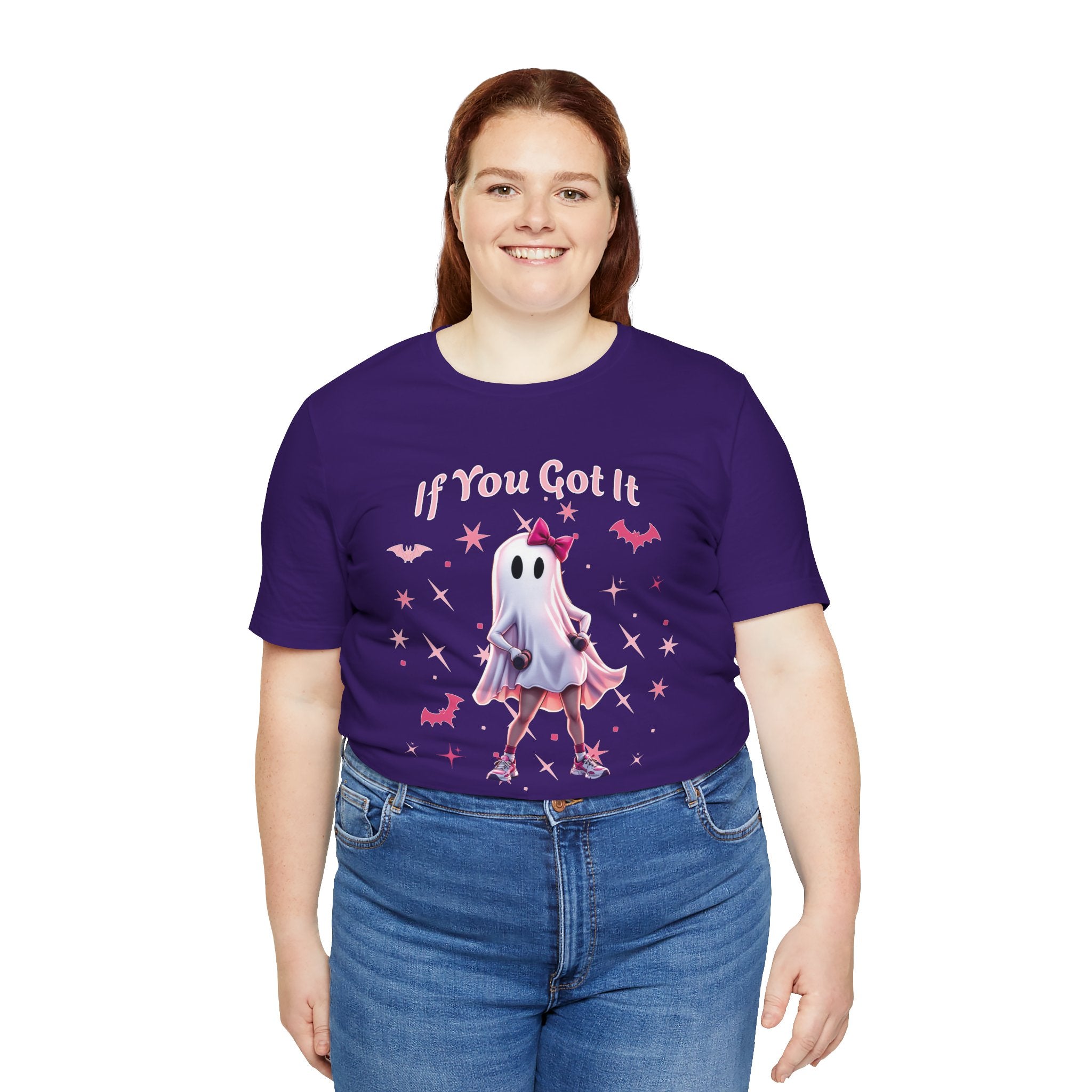 Ghostly Vibes Tee | If You Got It Haunt It | Unisex Short Sleeve Shirt | Halloween Shirt, Cute Ghost Tee, Fun Graphic Tee, Casual Wear