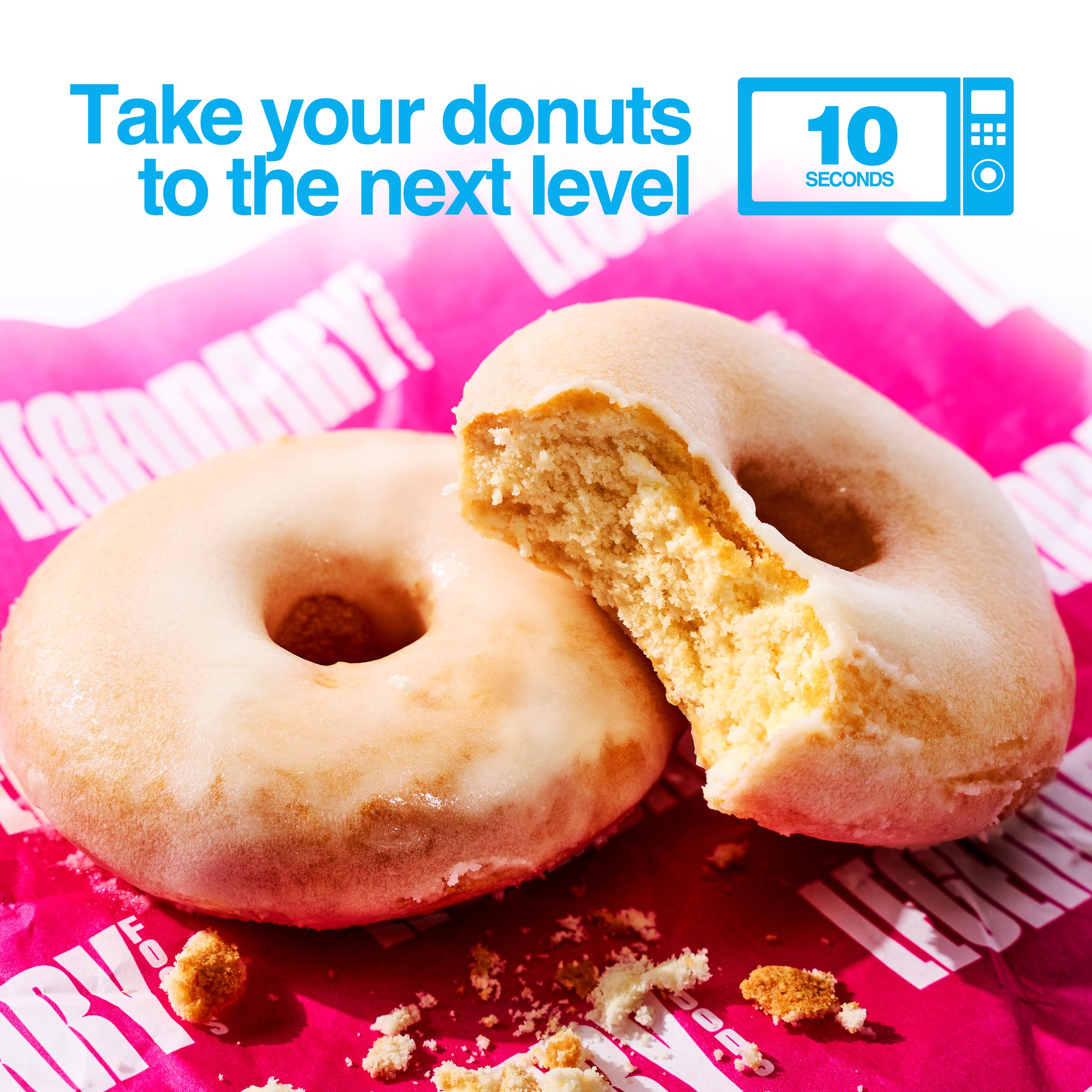 Legendary Foods 22gr Protein Donuts - Choice of Flavors 8x (2 Donuts per Pack), High Protein, Zero Sugar, Gluten Free and Low Carb, Keto Friendly Snack