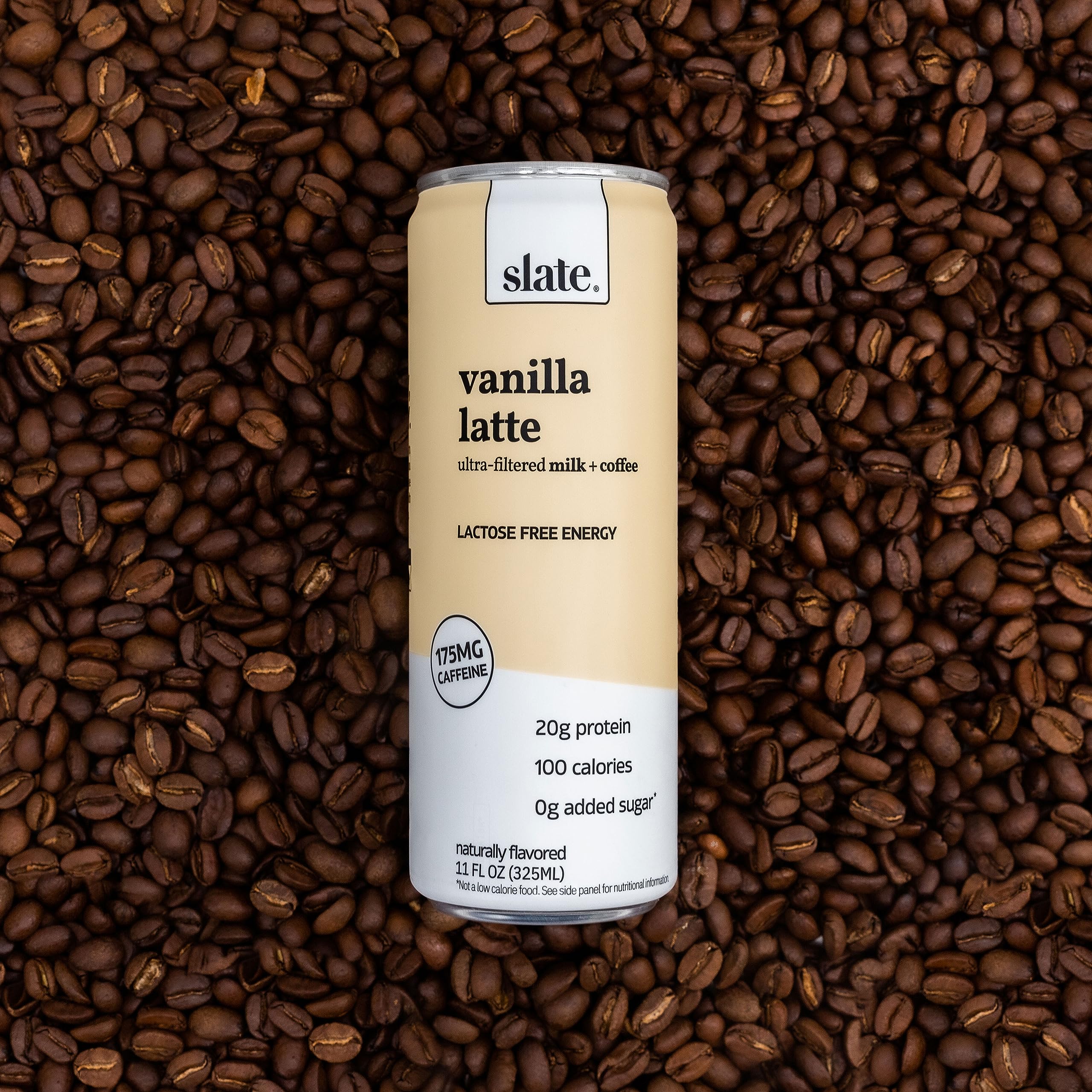 Slate Milk - High Protein Iced Coffee - Energy Variety Pack - Caramel Latte, Mocha Latte, Vanilla Latte - 175mg Caffeine, Lactose Free - 20g Protein, 1g Sugar - Protein Coffee - 11 fl oz, 12 Cans
