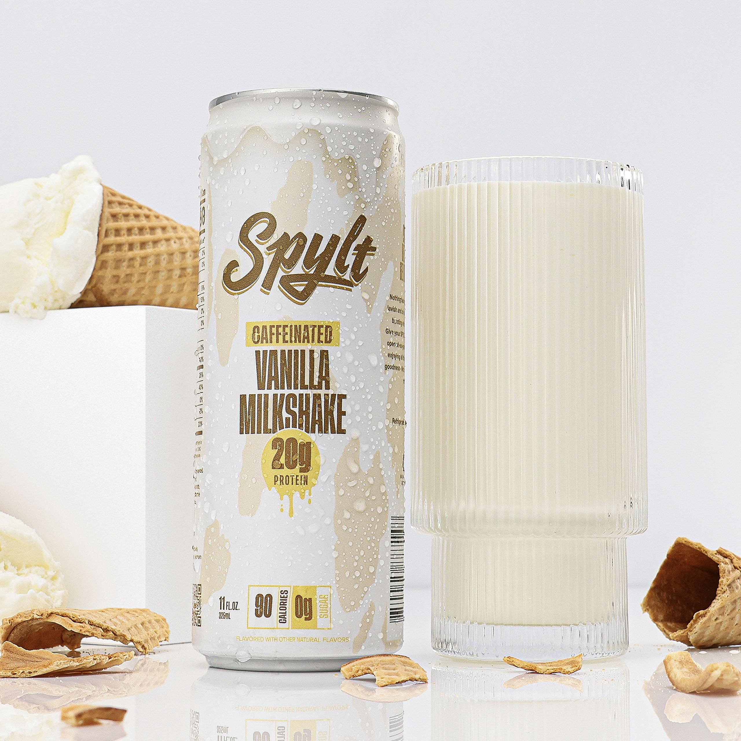 High Protein Milk - 6 Flavor Variety Pack with 60mg Caffeine & 20g Protein - 90 Calories, Ready to Drink, Sugar Free, Lactose Free Milk, Perfect for Workout Recovery & Afternoon Pick Me Up - 12 Count