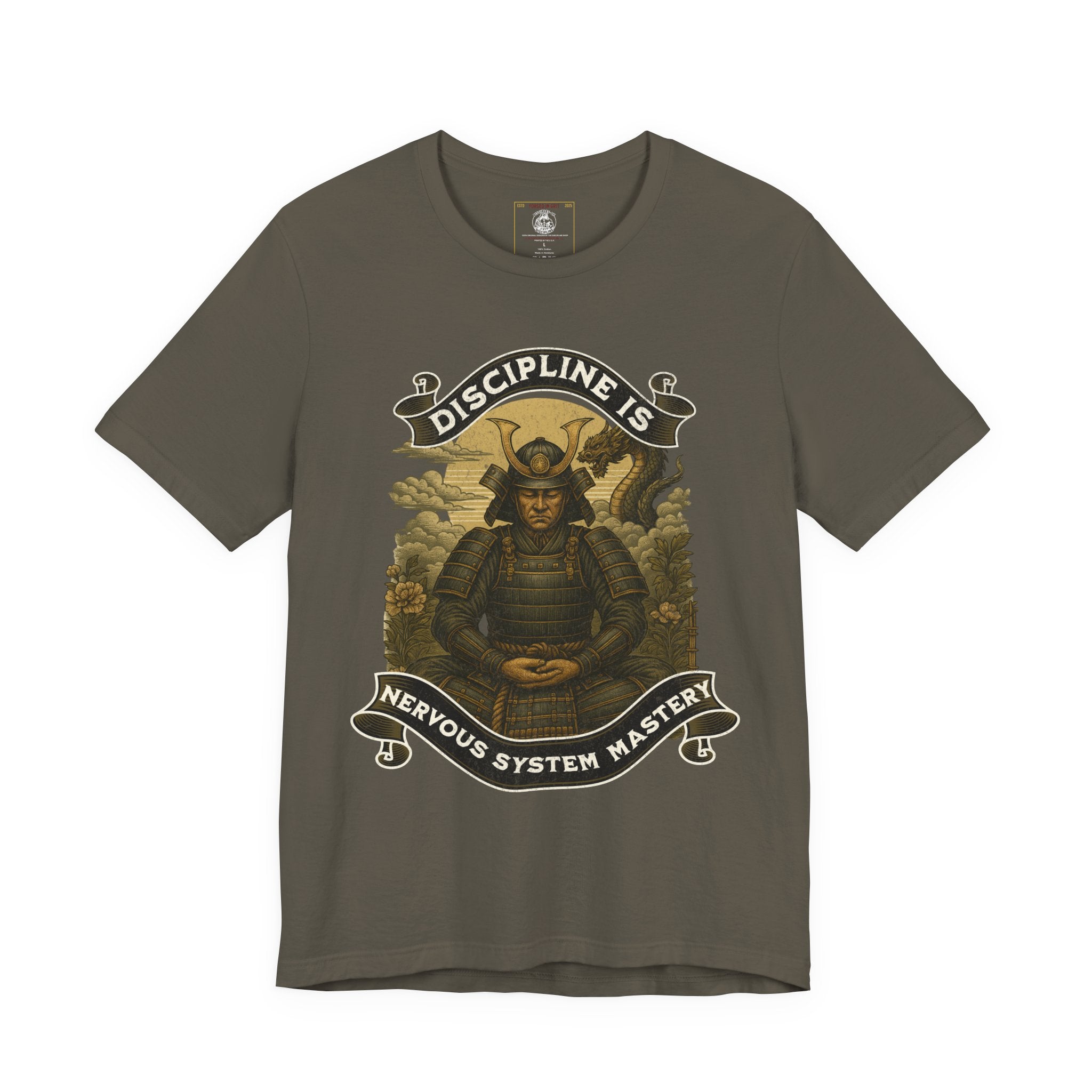 Discipline is Nervous System Mastery- Warrior Spirit Tee, Motivational T-Shirt, Inspirational Graphic Shirt, Mastery Philosophy Clothing