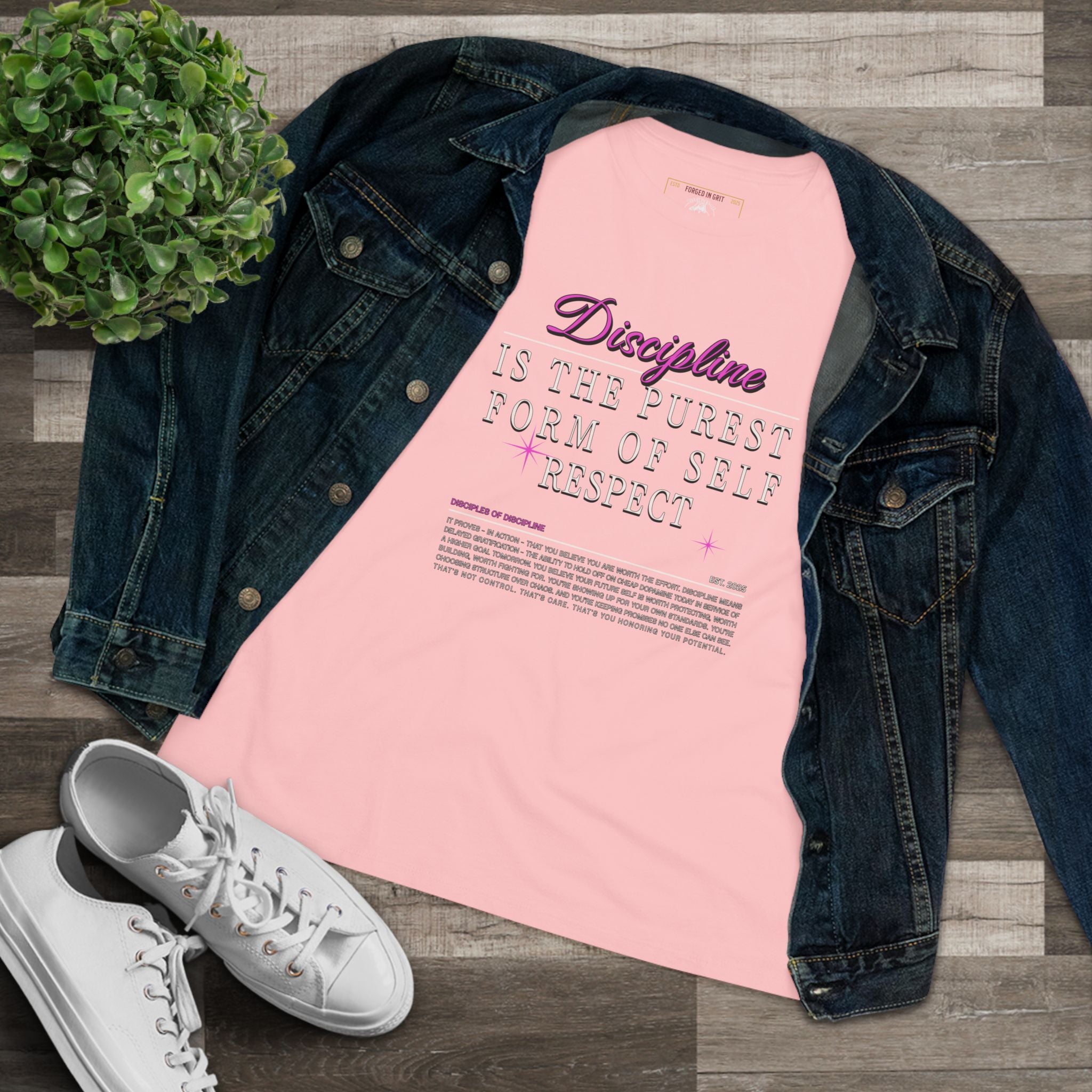 Hers Self-Respect in Action - Empowering Women's Cotton Tee -  Graphic Tee, Gift for Her, Inspirational Apparel, Motivational T-Shirt