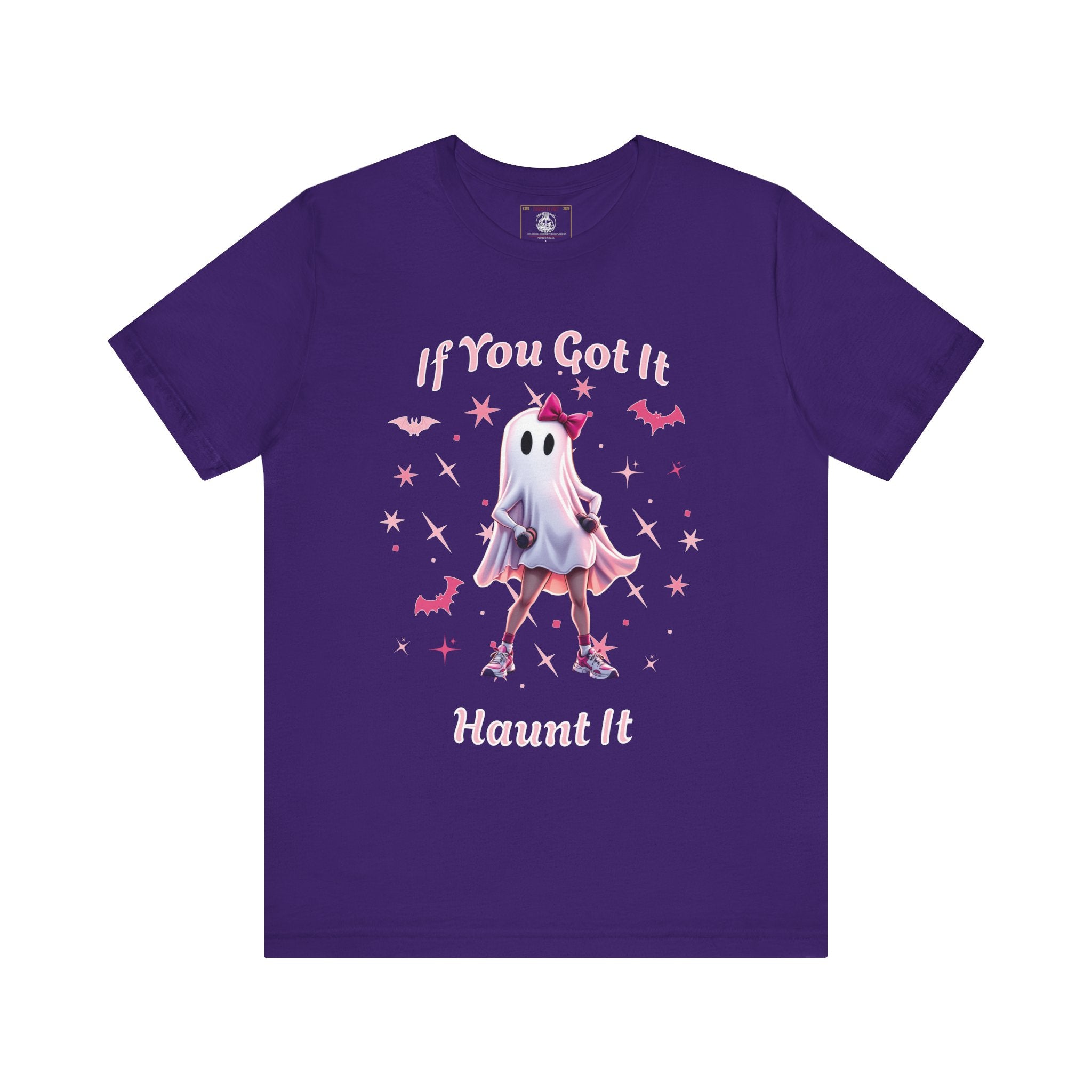 Ghostly Vibes Tee | If You Got It Haunt It | Unisex Short Sleeve Shirt | Halloween Shirt, Cute Ghost Tee, Fun Graphic Tee, Casual Wear