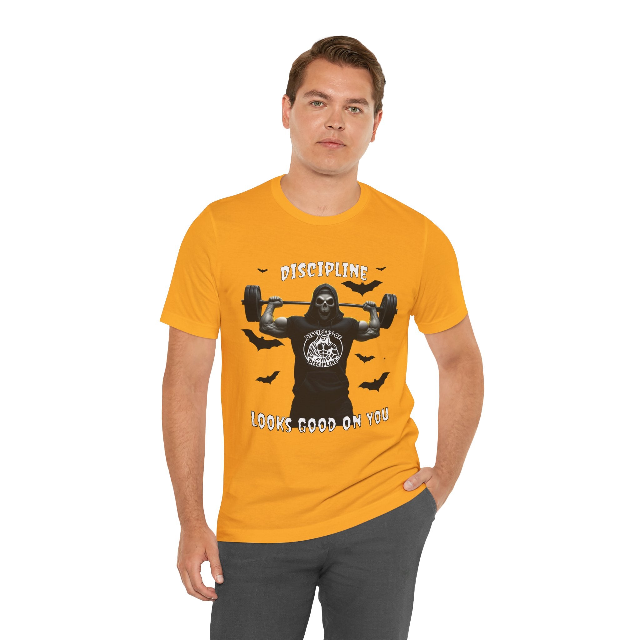 Discipline Looks Good On You - You Got It, Haunt It - Tee - Unisex Jersey Short Sleeve T-Shirt, Fitness Shirt, Workout Apparel, Motivational Gift, Halloween Themed Top