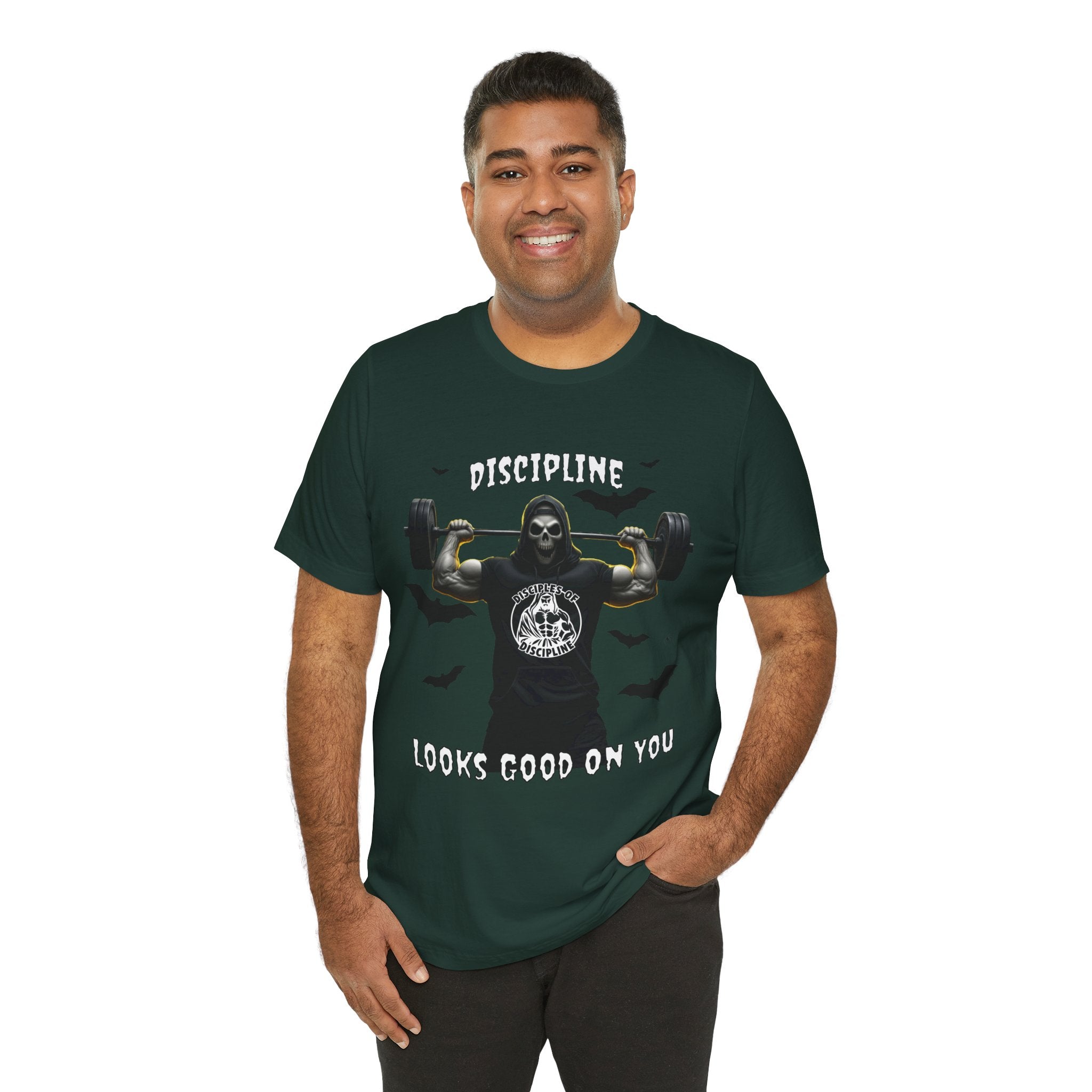 Discipline Looks Good On You - You Got It, Haunt It - Tee - Unisex Jersey Short Sleeve T-Shirt, Fitness Shirt, Workout Apparel, Motivational Gift, Halloween Themed Top