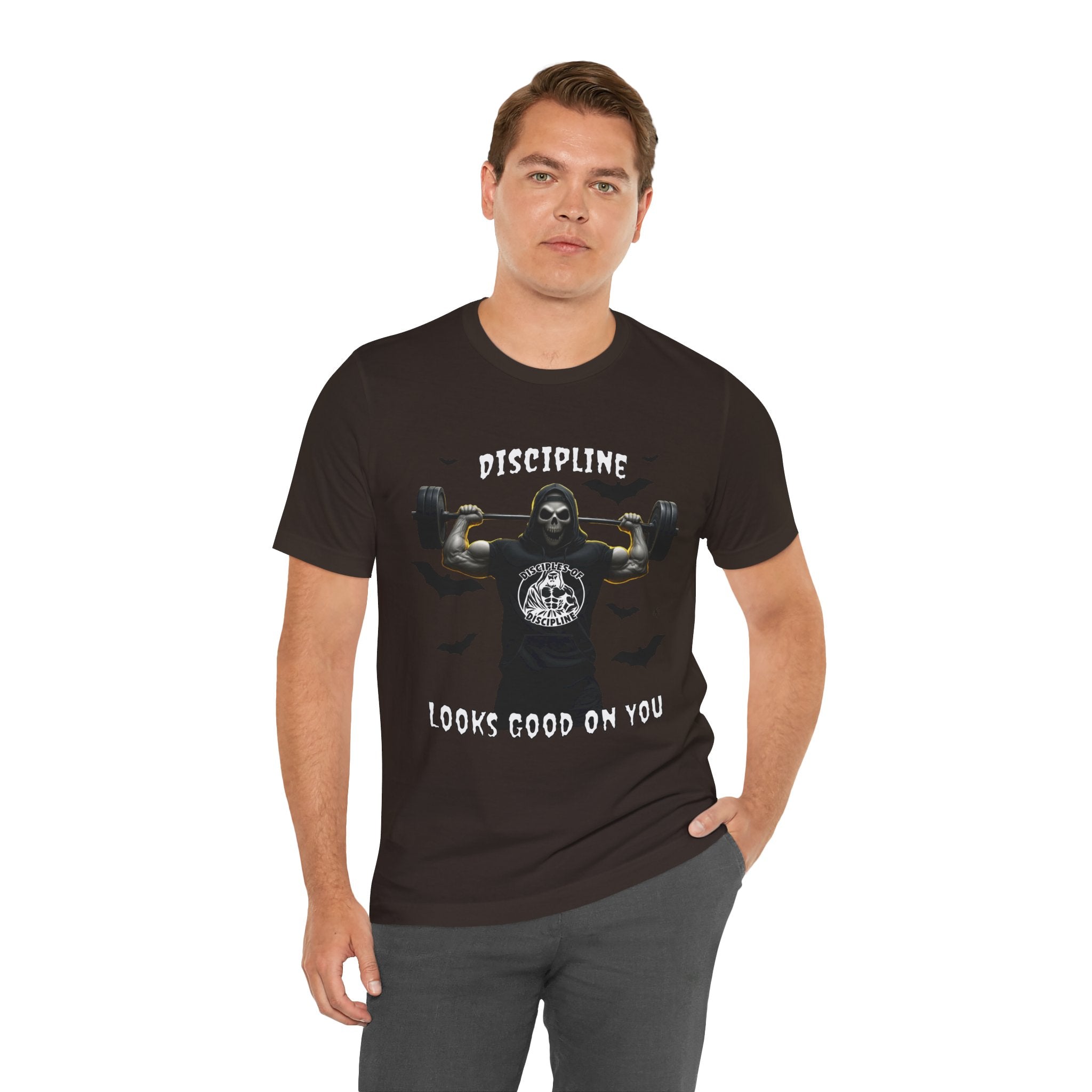 Discipline Looks Good On You - You Got It, Haunt It - Tee - Unisex Jersey Short Sleeve T-Shirt, Fitness Shirt, Workout Apparel, Motivational Gift, Halloween Themed Top