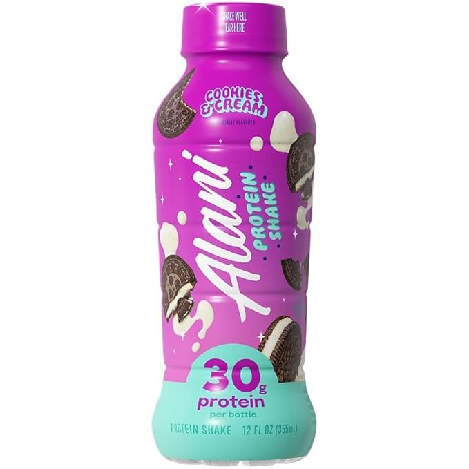 NEW Alani High Protein Shake Cookies and Cream, Fruity Cereal & Munchies Variety Pack - Ready to Drink, Gluten Free,160 Calories, 30g Protein,12 Fl Oz (6 Pack) REPACKAGED BY *Trendy Stuff Online*
