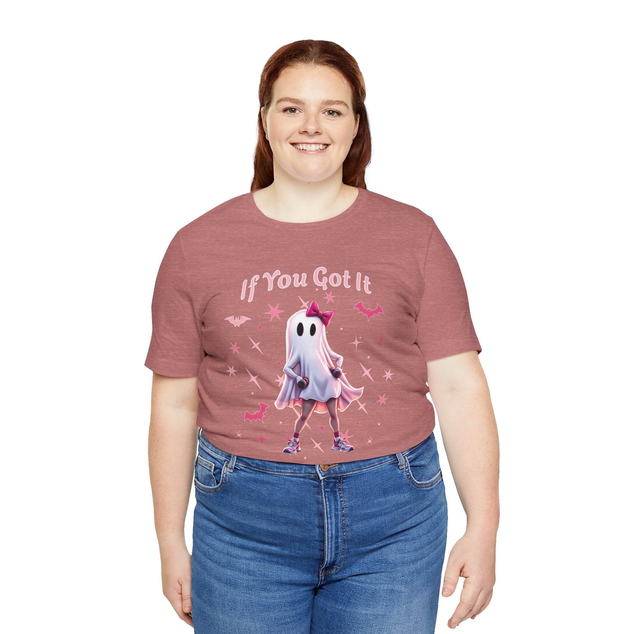 Ghostly Vibes Tee | If You Got It Haunt It | Unisex Short Sleeve Shirt | Halloween Shirt, Cute Ghost Tee, Fun Graphic Tee, Casual Wear