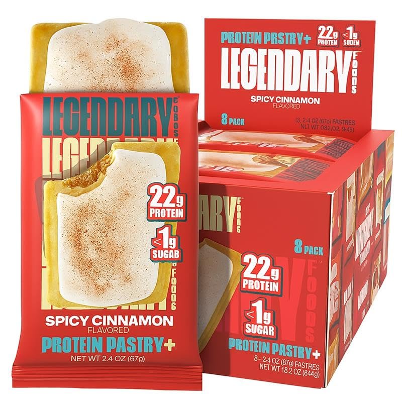 Legendary Foods 22g Protein Pastry - High Protein Breakfast & Meal Replacement Bar - Choice of Flavors