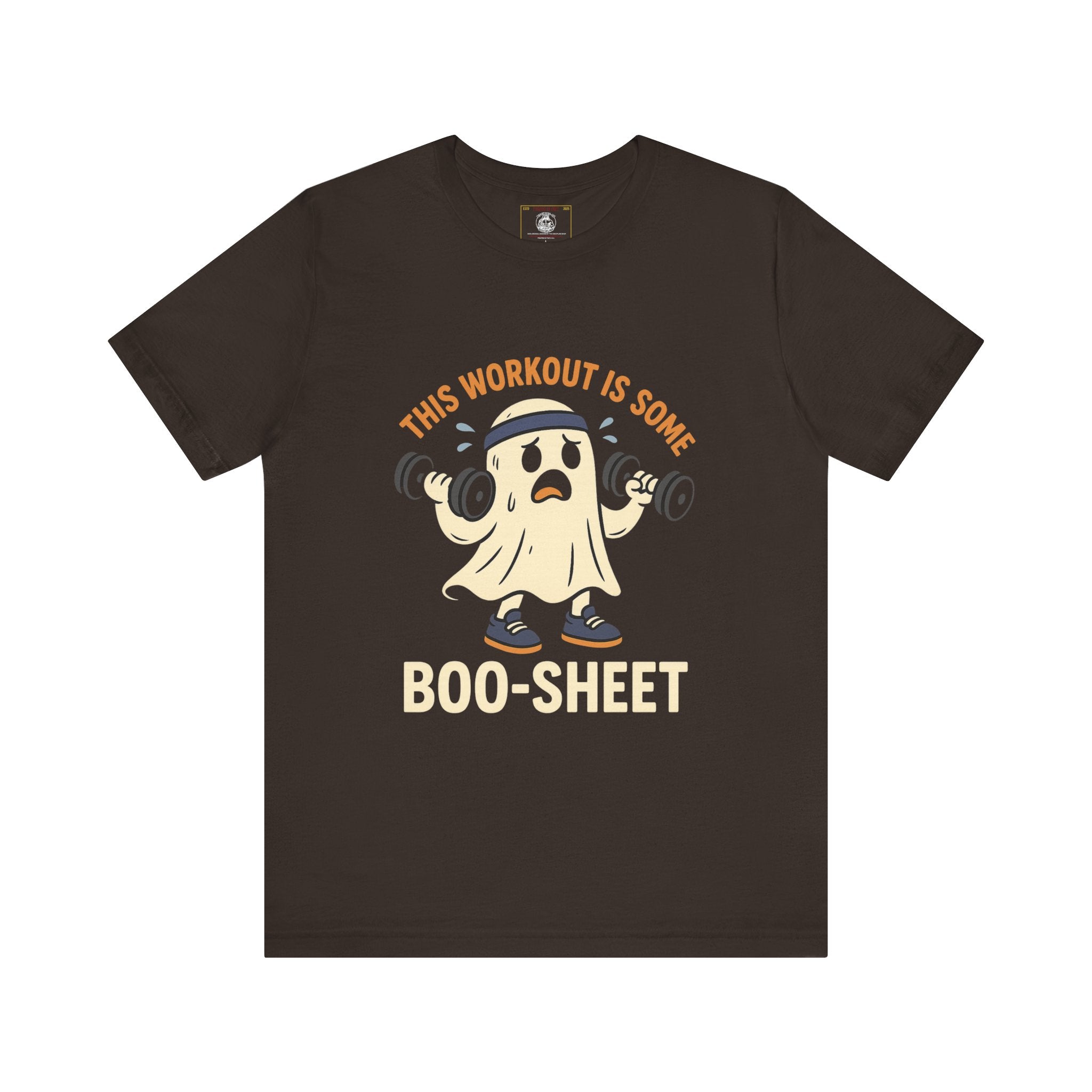 This Workout is Some Boo-Sheet Shirt – Funny Ghost Halloween Gym Tee – Spooky Fitness Workout T-Shirt