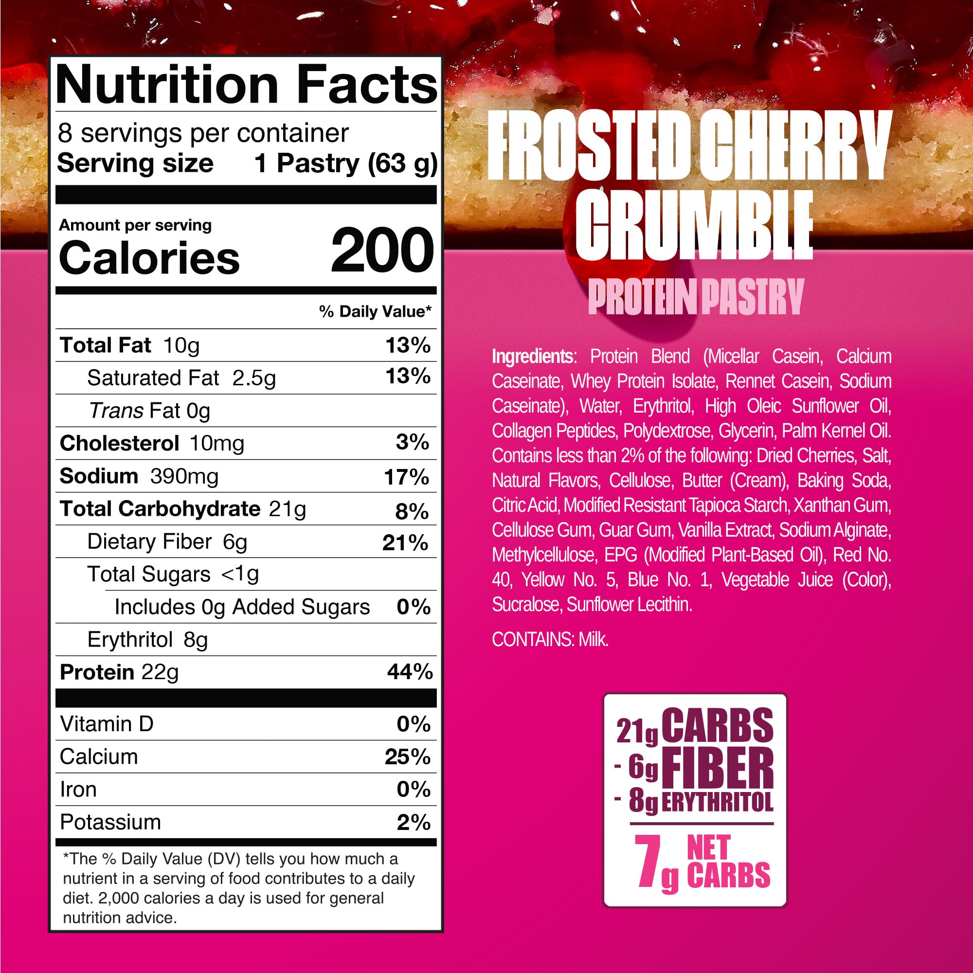 Legendary Foods 22g Protein Pastry - High Protein Breakfast & Meal Replacement Bar - Choice of Flavors