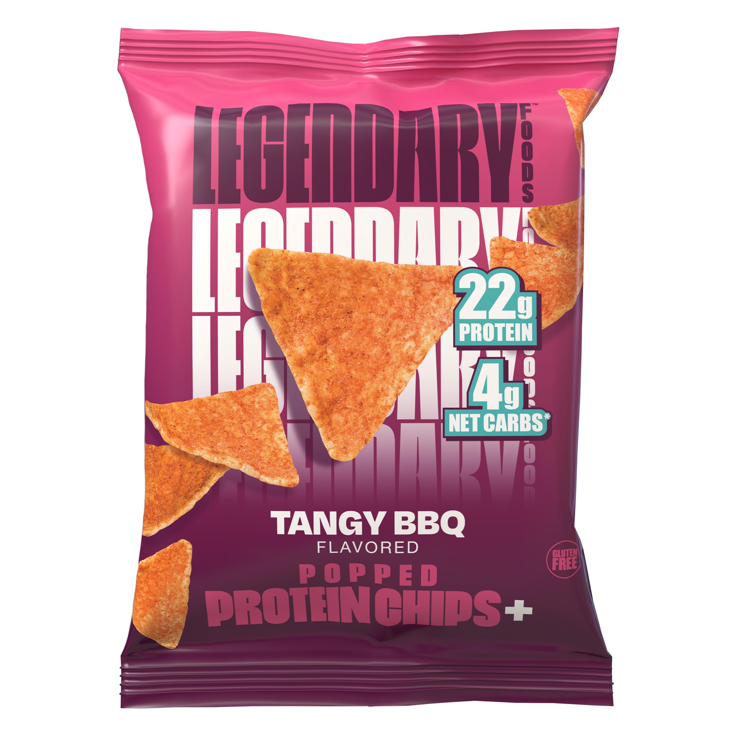 Legendary Foods Pizza Party Protein Chips – Popped Tortilla Style – 22g High Protein, 4g Net Carbs, Low Sugar, Gluten Free, Keto Snack Packs – 10 Count – Healthy Crunchy Chips