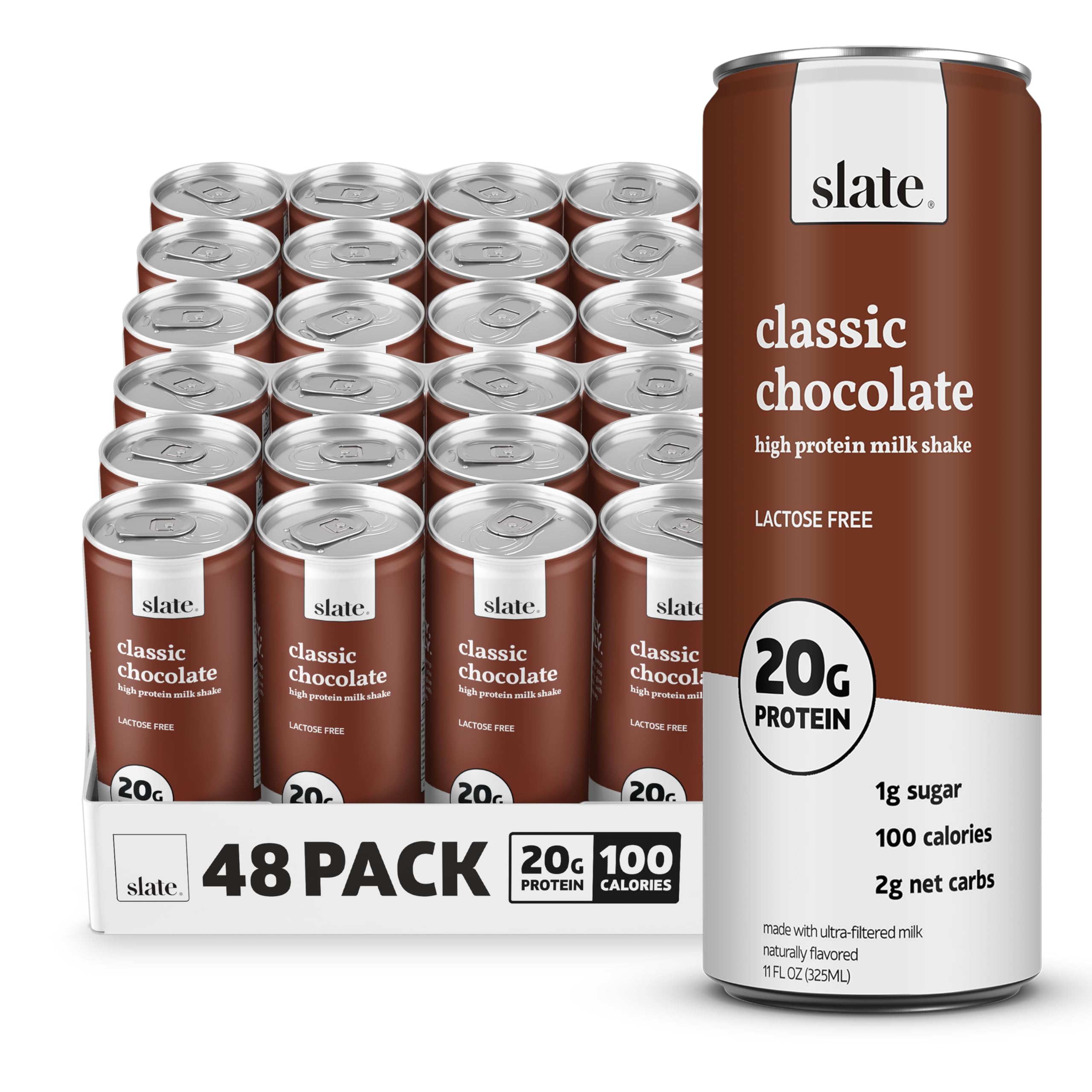 Slate Milk - High Protein Iced Coffee - Energy Variety Pack - Caramel Latte, Mocha Latte, Vanilla Latte - 175mg Caffeine, Lactose Free - 20g Protein, 1g Sugar - Protein Coffee - 11 fl oz, 12 Cans