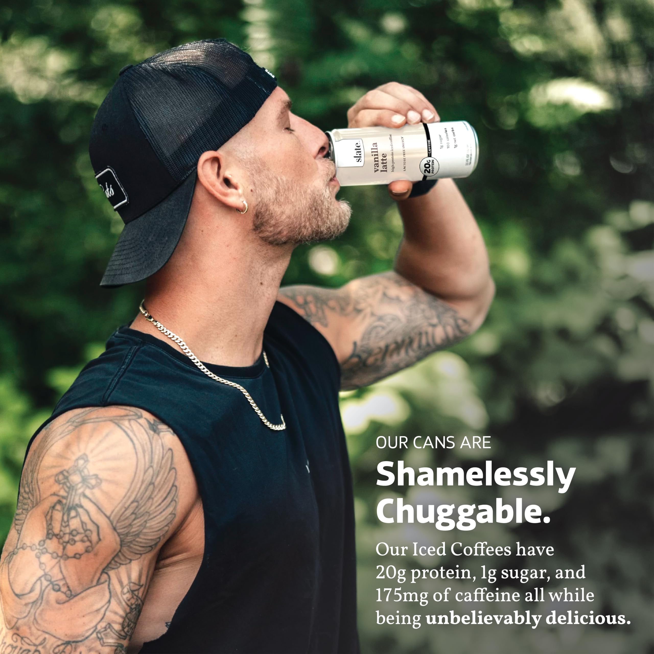 Slate Milk - High Protein Iced Coffee - Energy Variety Pack - Caramel Latte, Mocha Latte, Vanilla Latte - 175mg Caffeine, Lactose Free - 20g Protein, 1g Sugar - Protein Coffee - 11 fl oz, 12 Cans