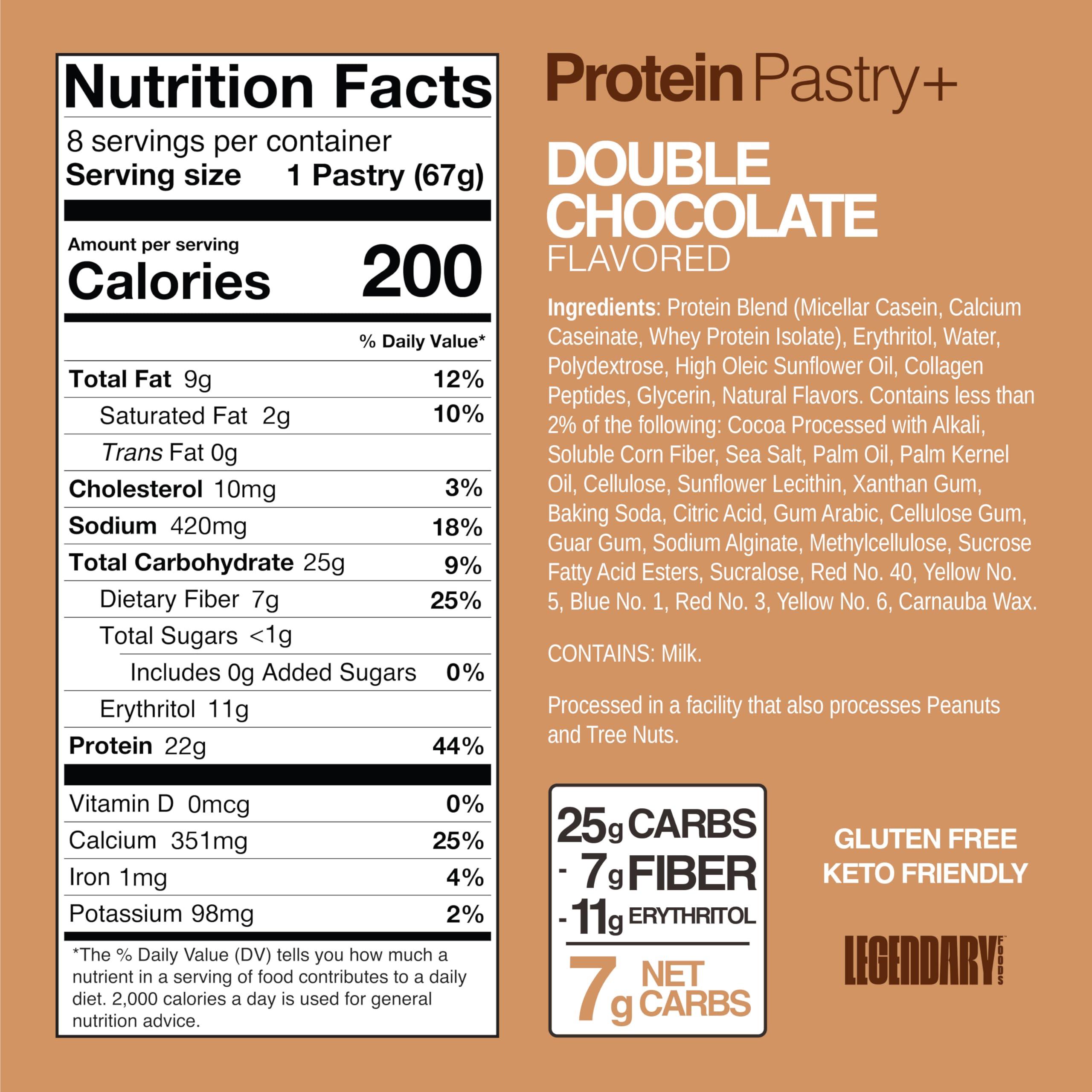 Legendary Foods 22g Protein Pastry - High Protein Breakfast & Meal Replacement Bar - Choice of Flavors