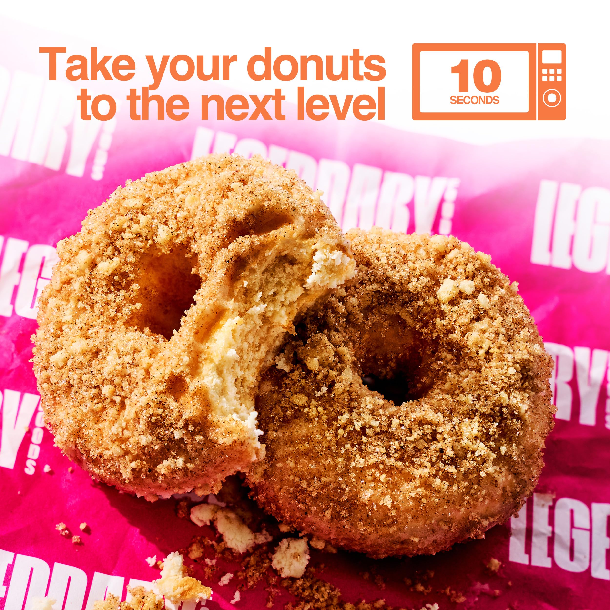 Legendary Foods 22gr Protein Donuts - Choice of Flavors 8x (2 Donuts per Pack), High Protein, Zero Sugar, Gluten Free and Low Carb, Keto Friendly Snack